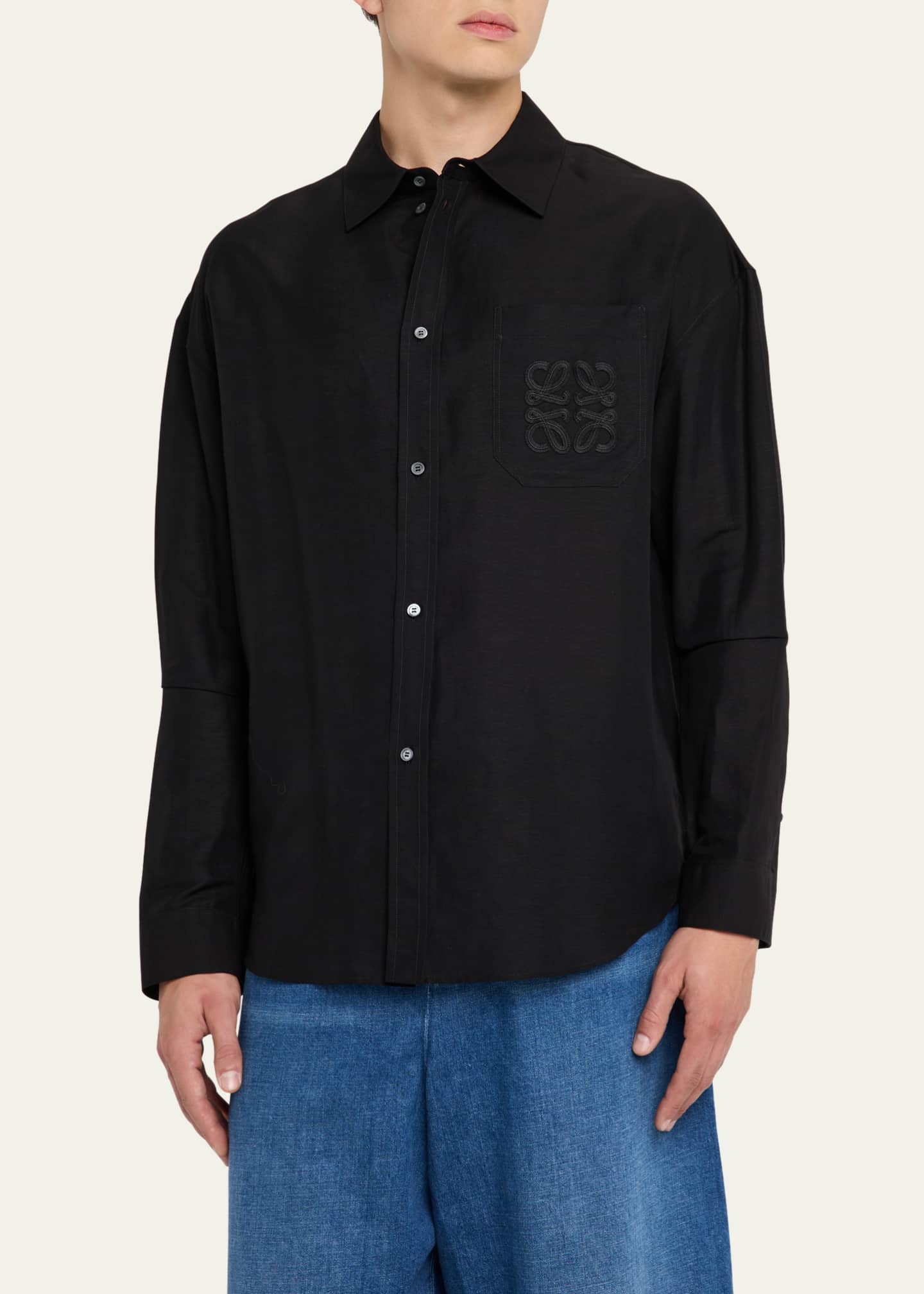 Loewe Men's Anagram Pocket Sport Shirt Image 4 of 5