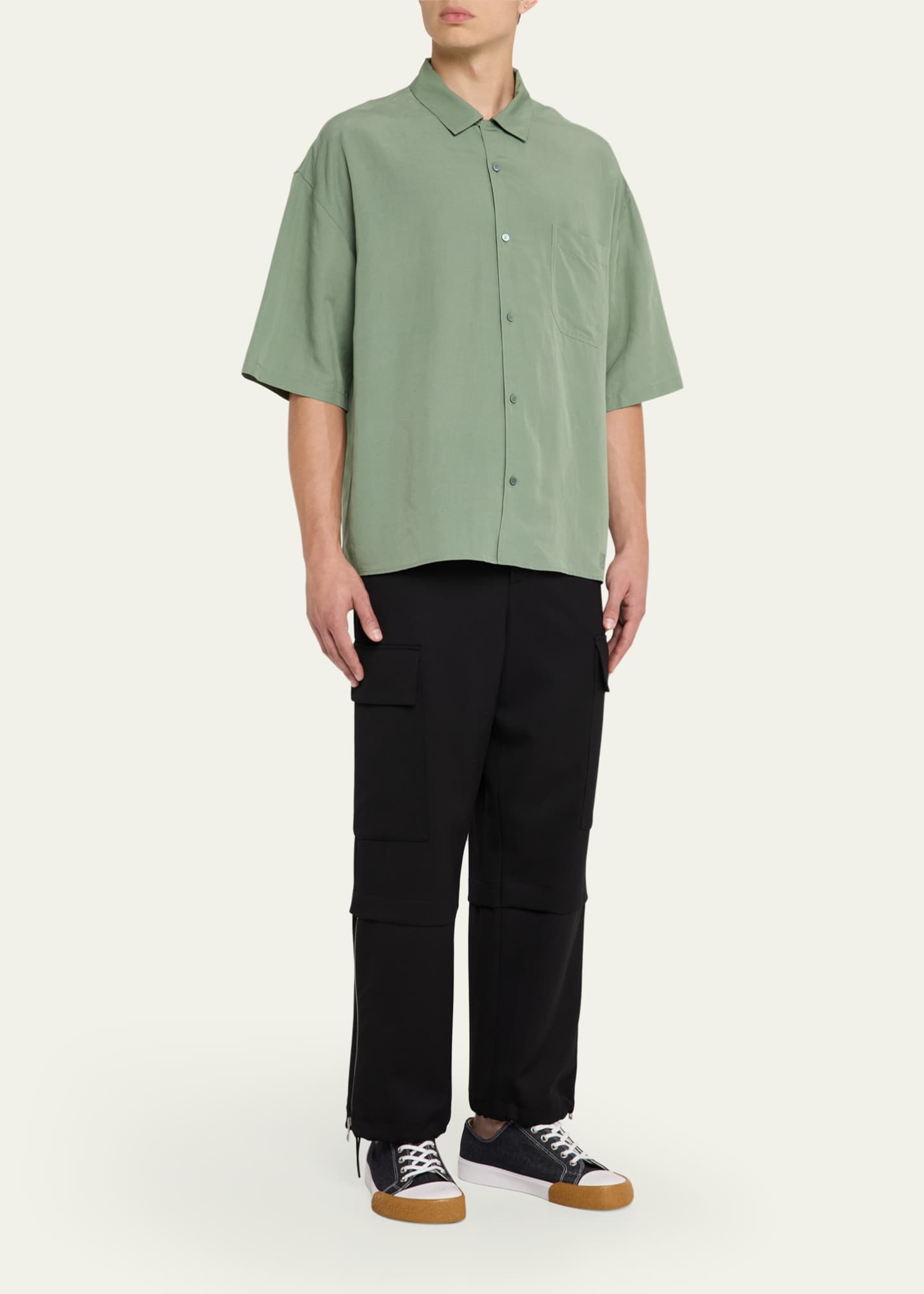 Loewe Men's Pocket Short-Sleeve Shirt Image 2 of 5