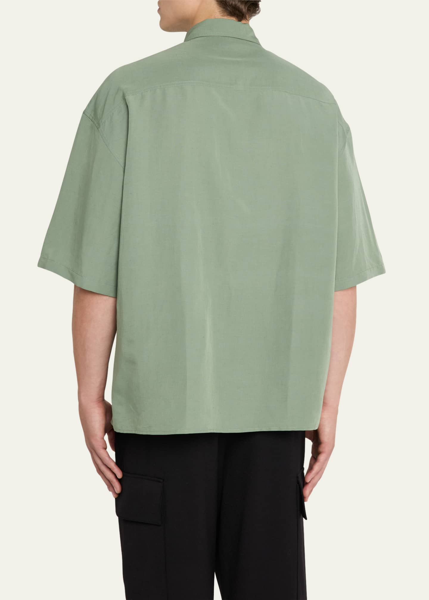 Loewe Men's Pocket Short-Sleeve Shirt Image 3 of 5