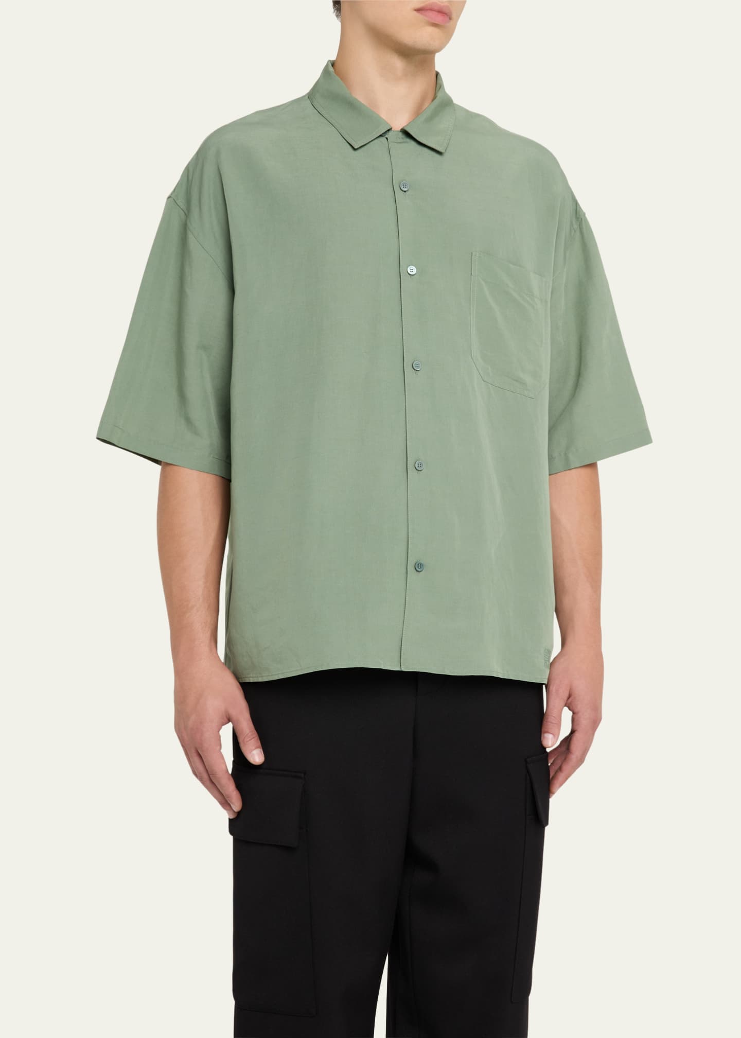 Loewe Men's Pocket Short-Sleeve Shirt Image 4 of 5