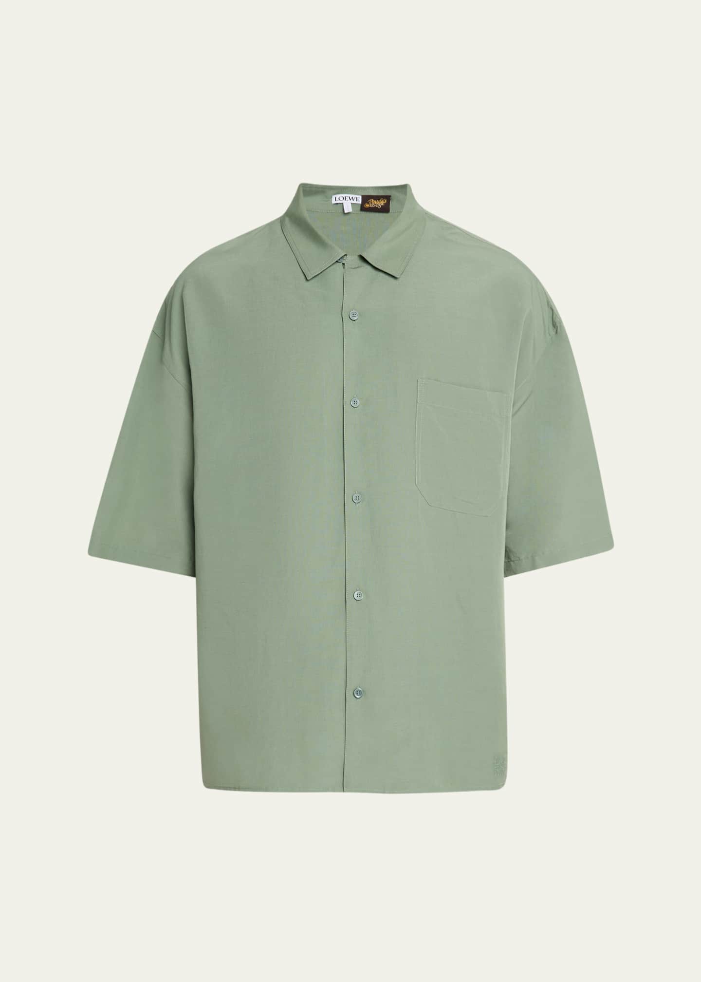 Loewe Men's Pocket Short-Sleeve Shirt Image 1 of 5