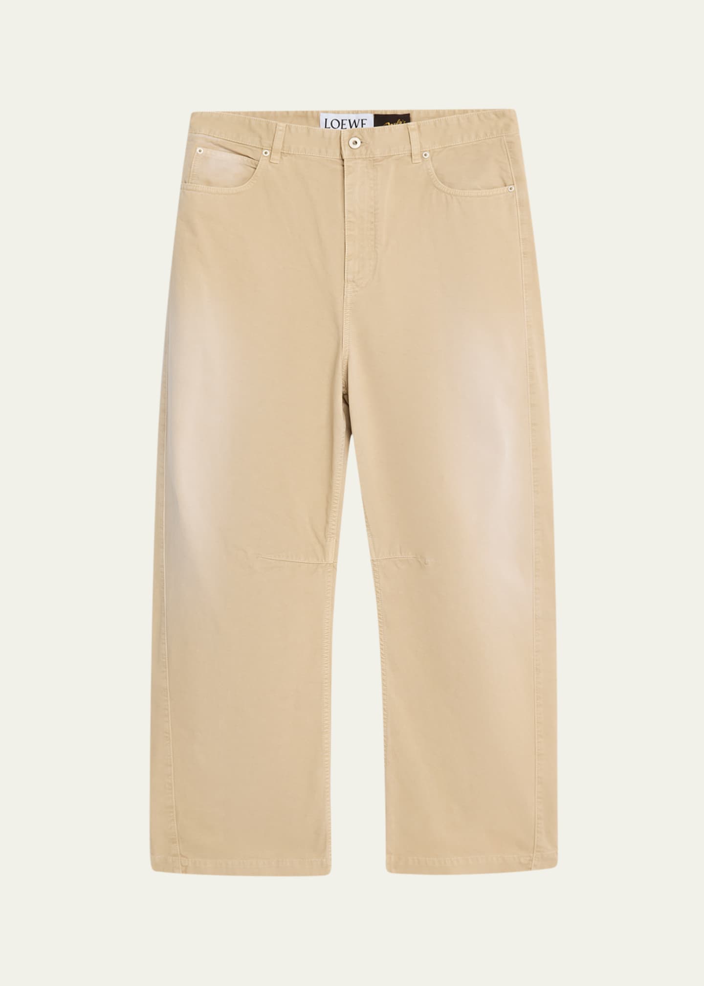 Loewe Men's Faded Cotton Barrel Pants Image 1 of 5