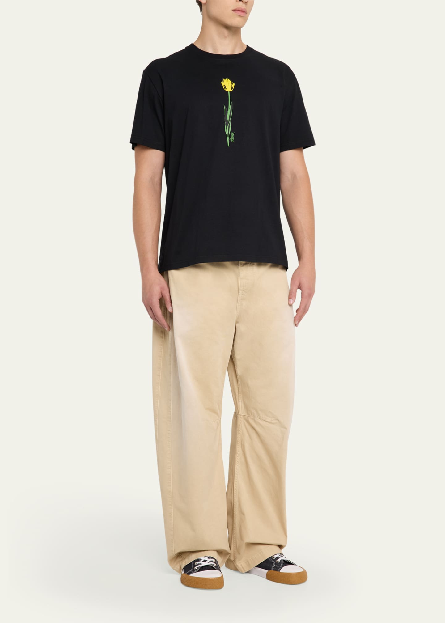 Loewe Men's Jersey Flower Print Graphic T-Shirt Image 2 of 5