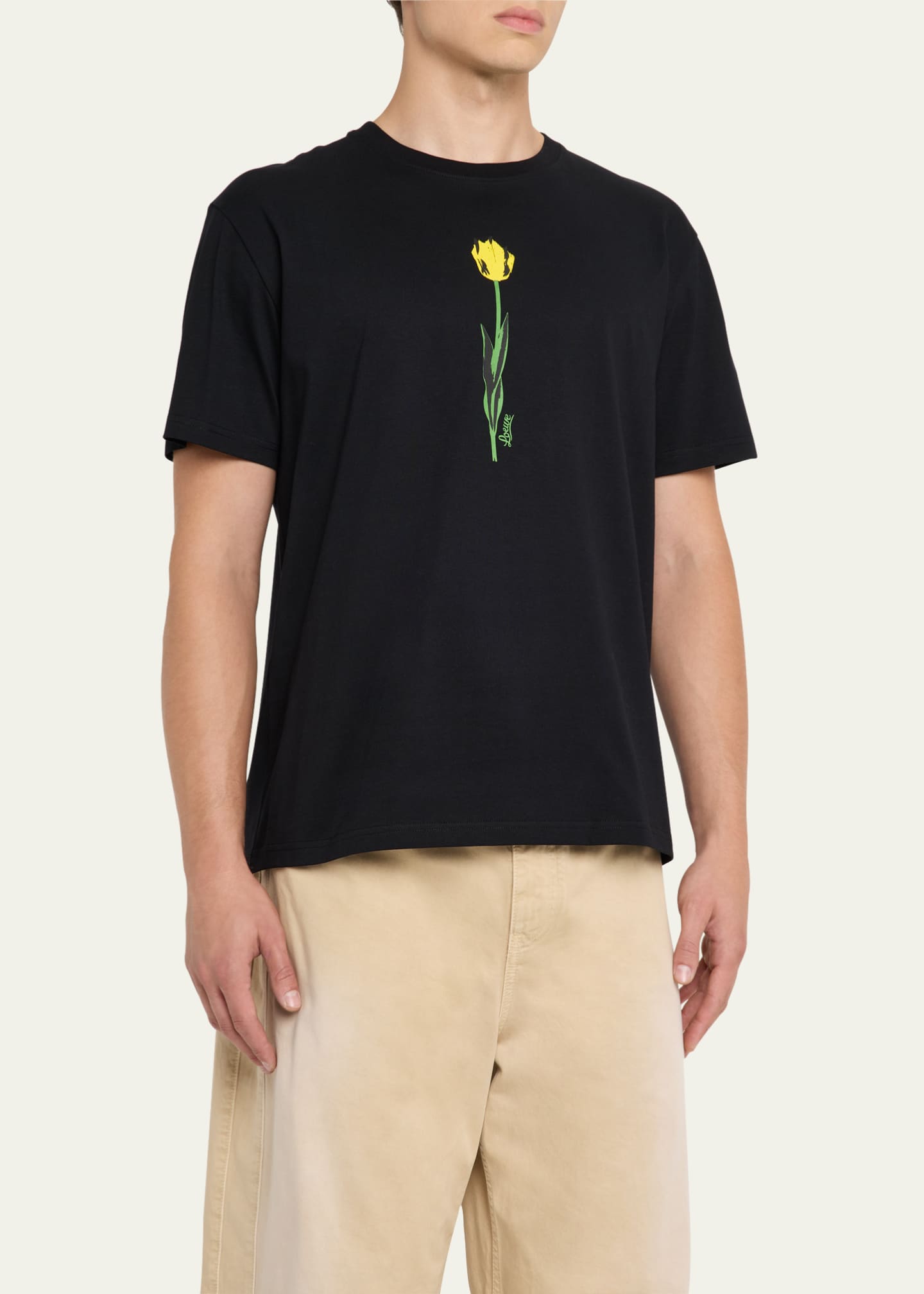 Loewe Men's Jersey Flower Print Graphic T-Shirt Image 4 of 5