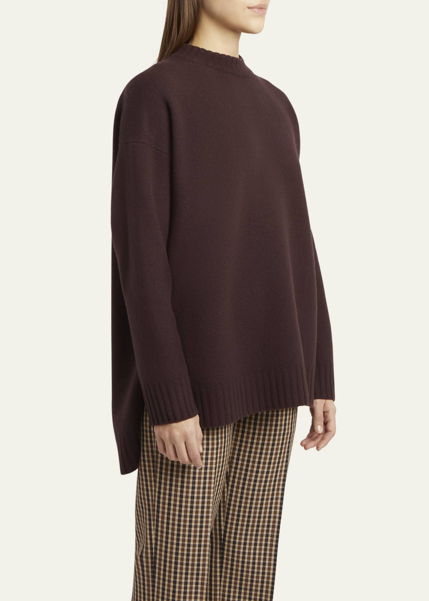 Jil Sander Superfine Merino Wool Oversized Crewneck Sweater