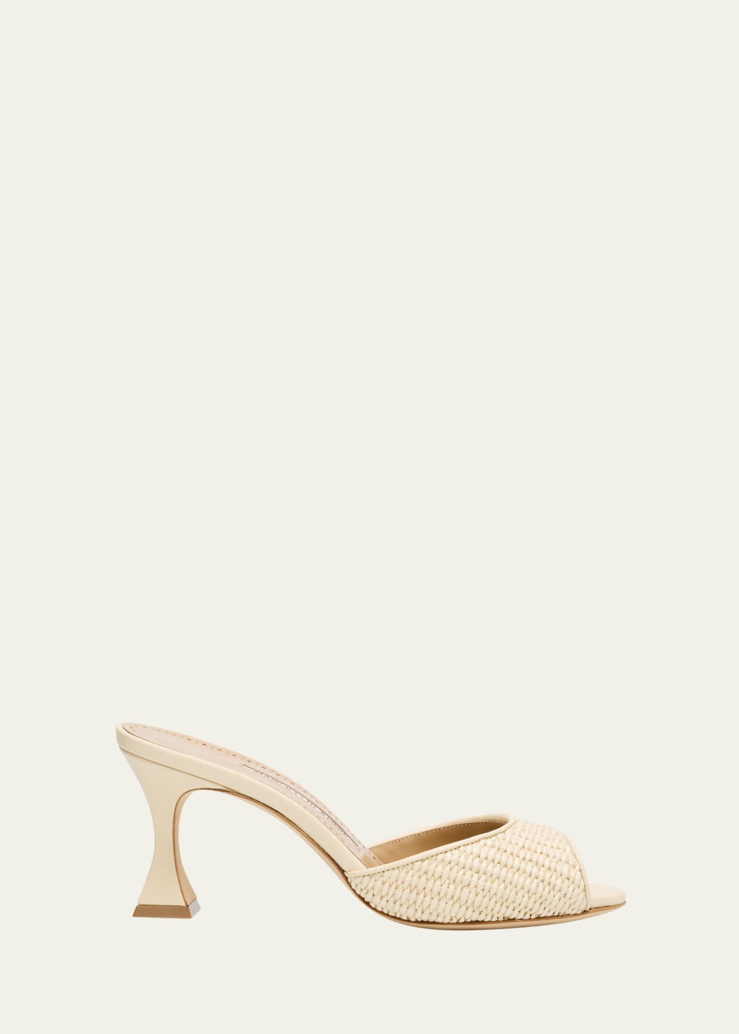 Manolo Blahnik Raffia Jadara Slide Sandals Image 1 of 6