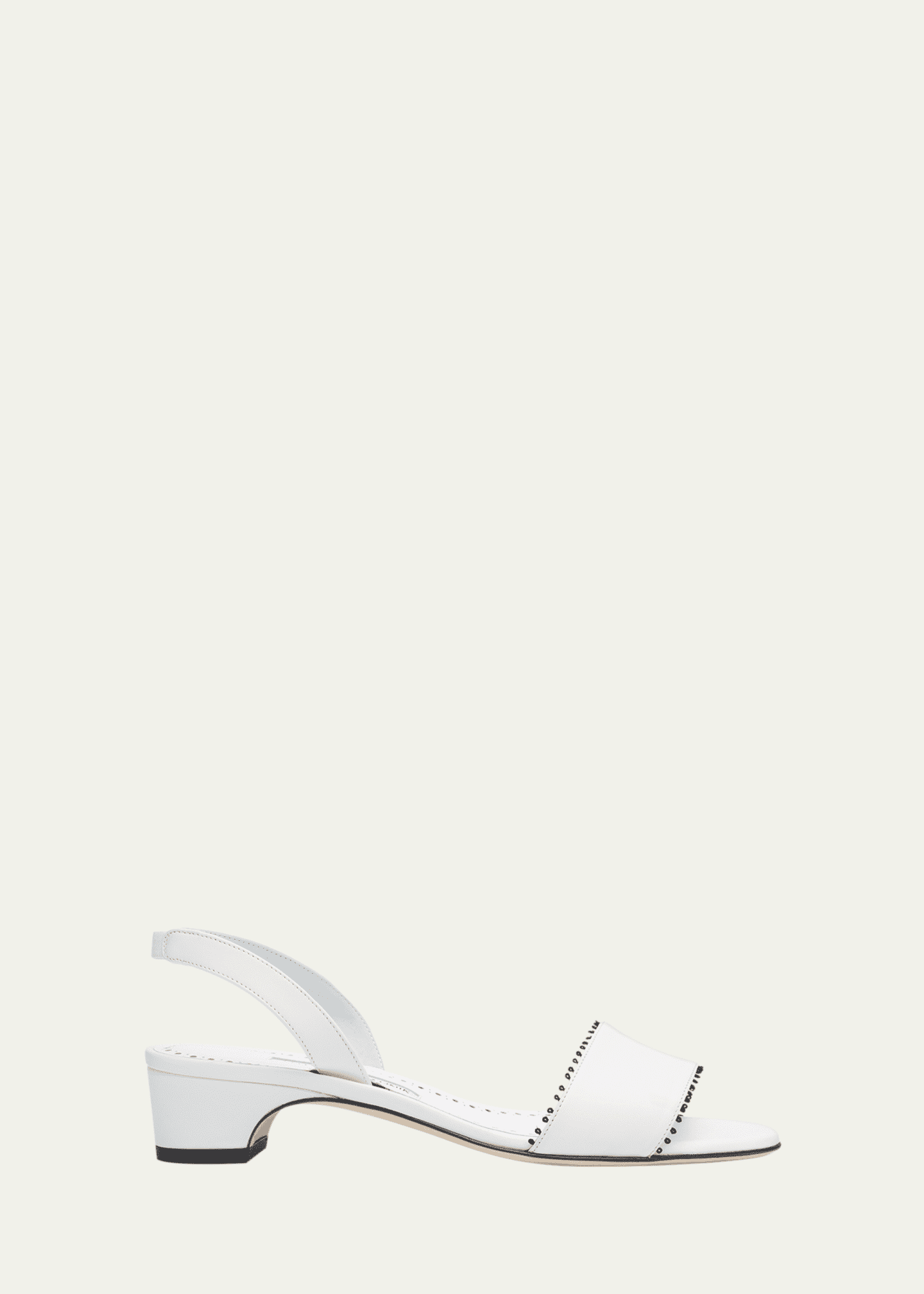 Manolo Blahnik Patobar Leather Slingback Sandals Image 1 of 4