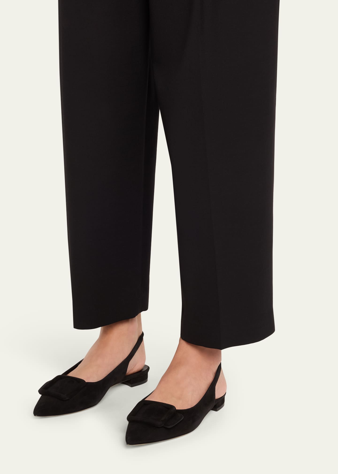 Manolo Blahnik Maylura Suede Slingback Ballerina Flats Image 2 of 6