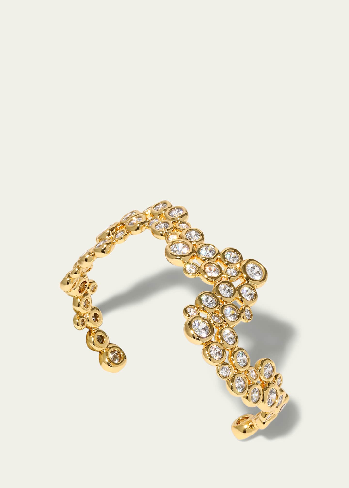 Alexis Bittar Asterales Cubic Zirconia Wave Cuff Bracelet Image 3 of 4