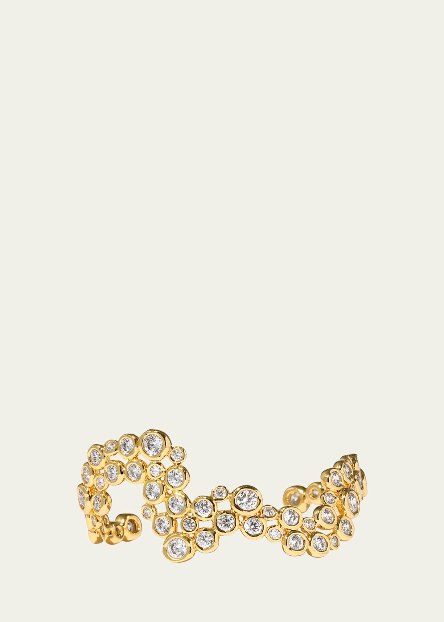 Alexis Bittar Asterales Cubic Zirconia Wave Cuff Bracelet Image 1 of 4