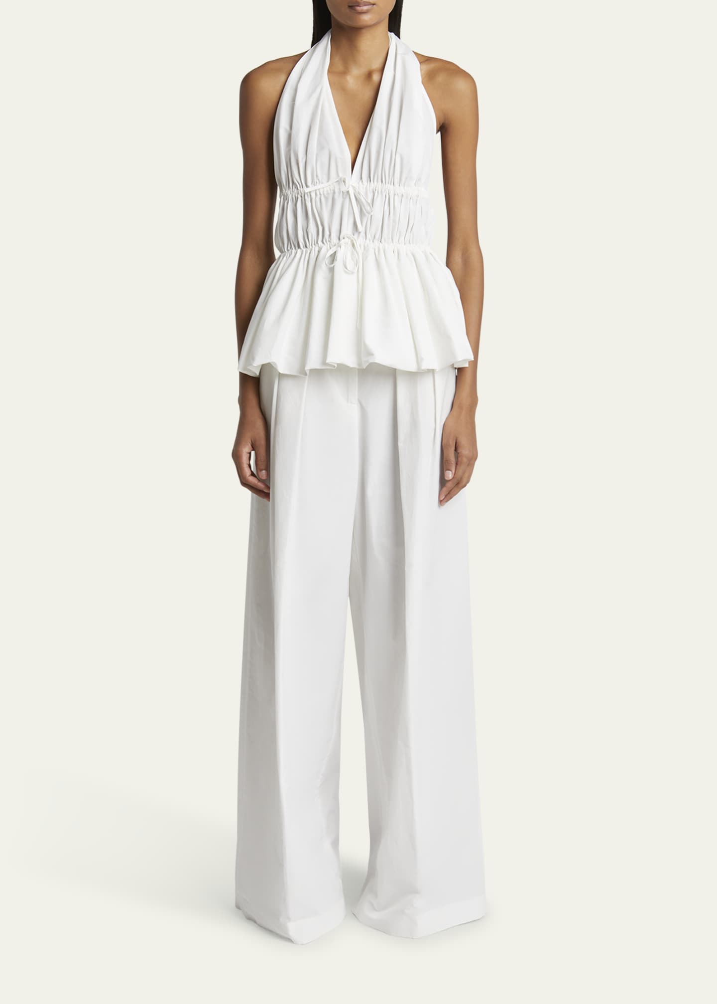 Dries Van Noten Pamplona Pleated Wide-Leg Pants Image 2 of 5