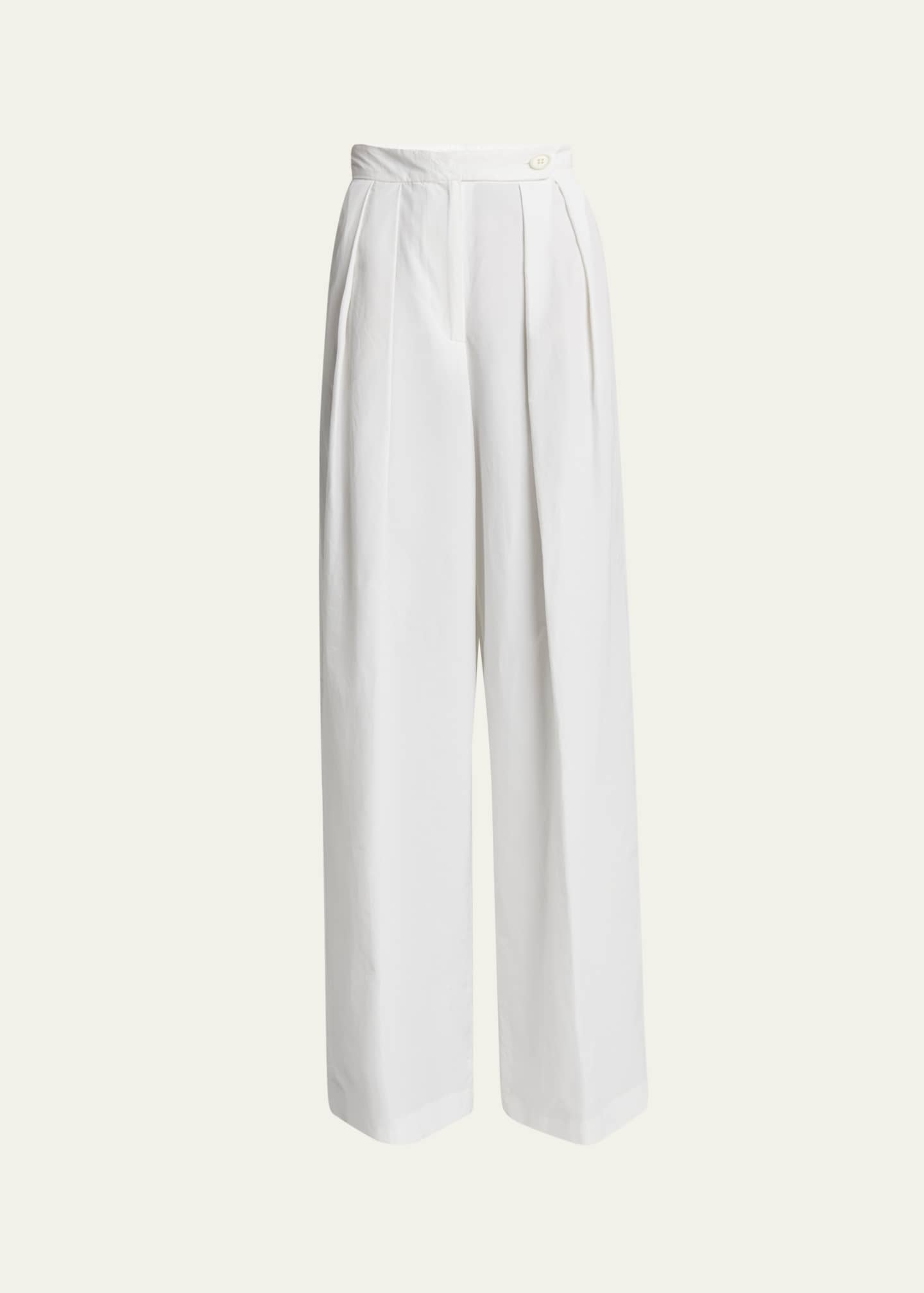 Dries Van Noten Pamplona Pleated Wide-Leg Pants Image 1 of 5
