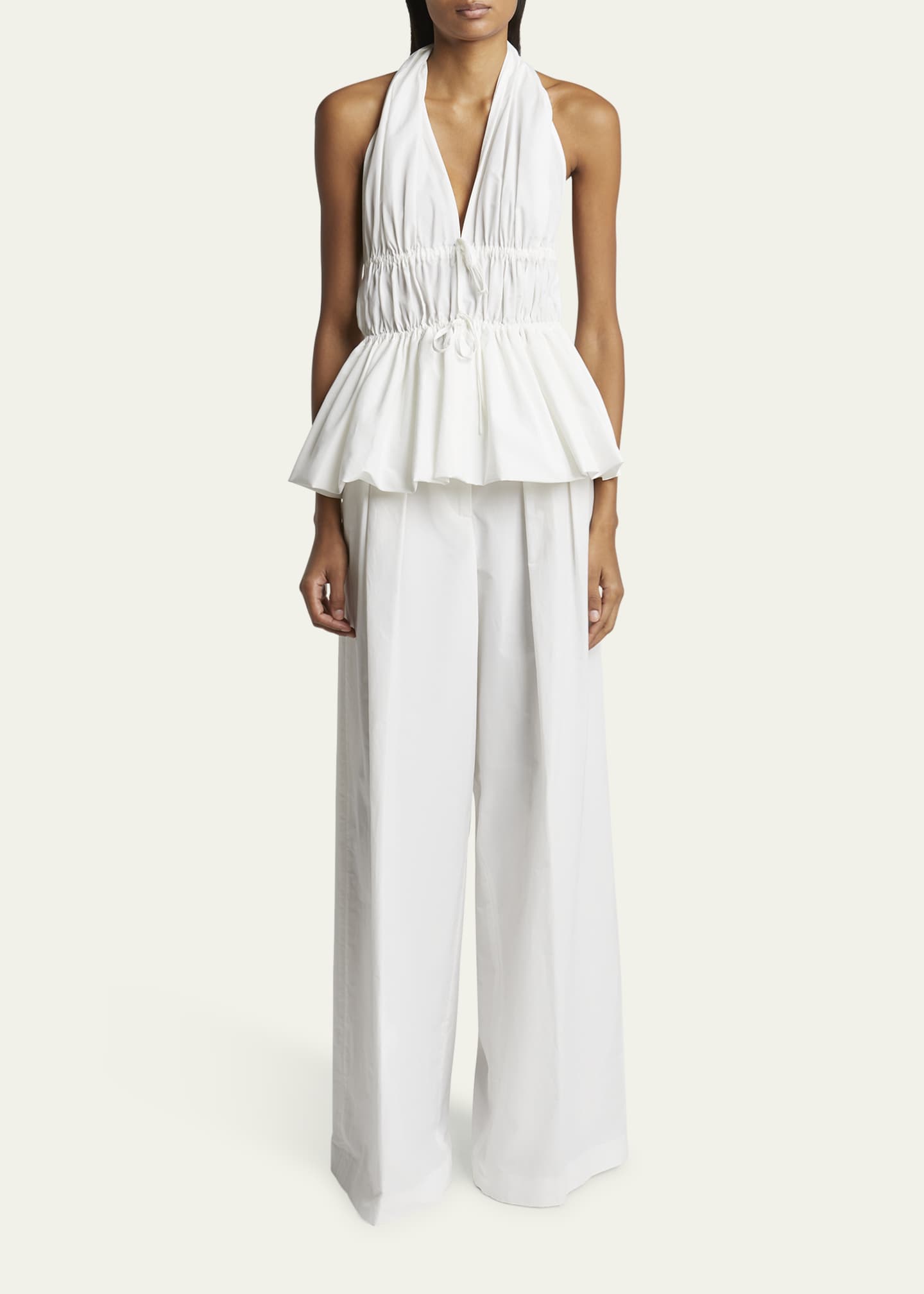 Dries Van Noten Ceana Halter Peplum Top Image 2 of 5