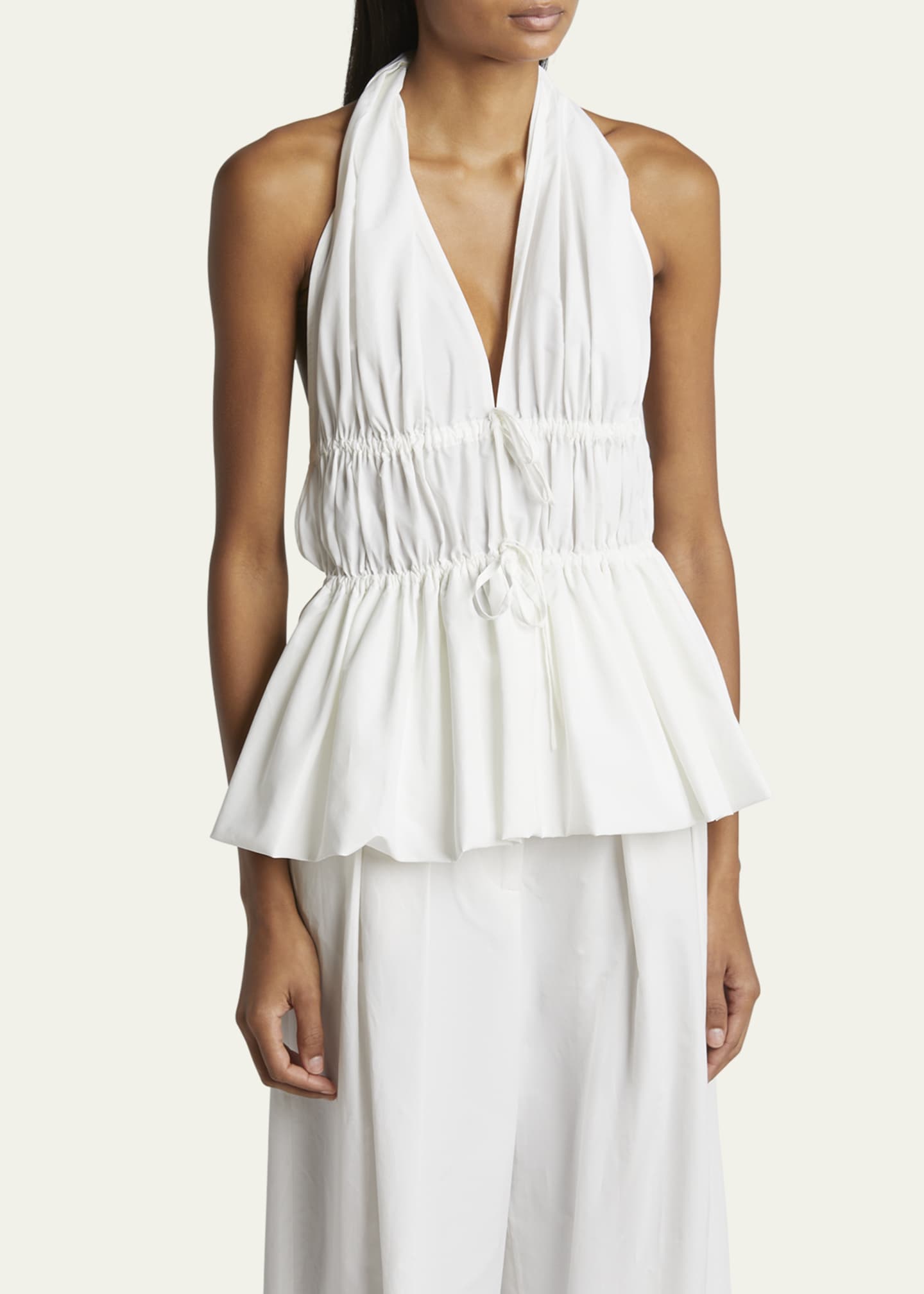 Dries Van Noten Ceana Halter Peplum Top Image 4 of 5