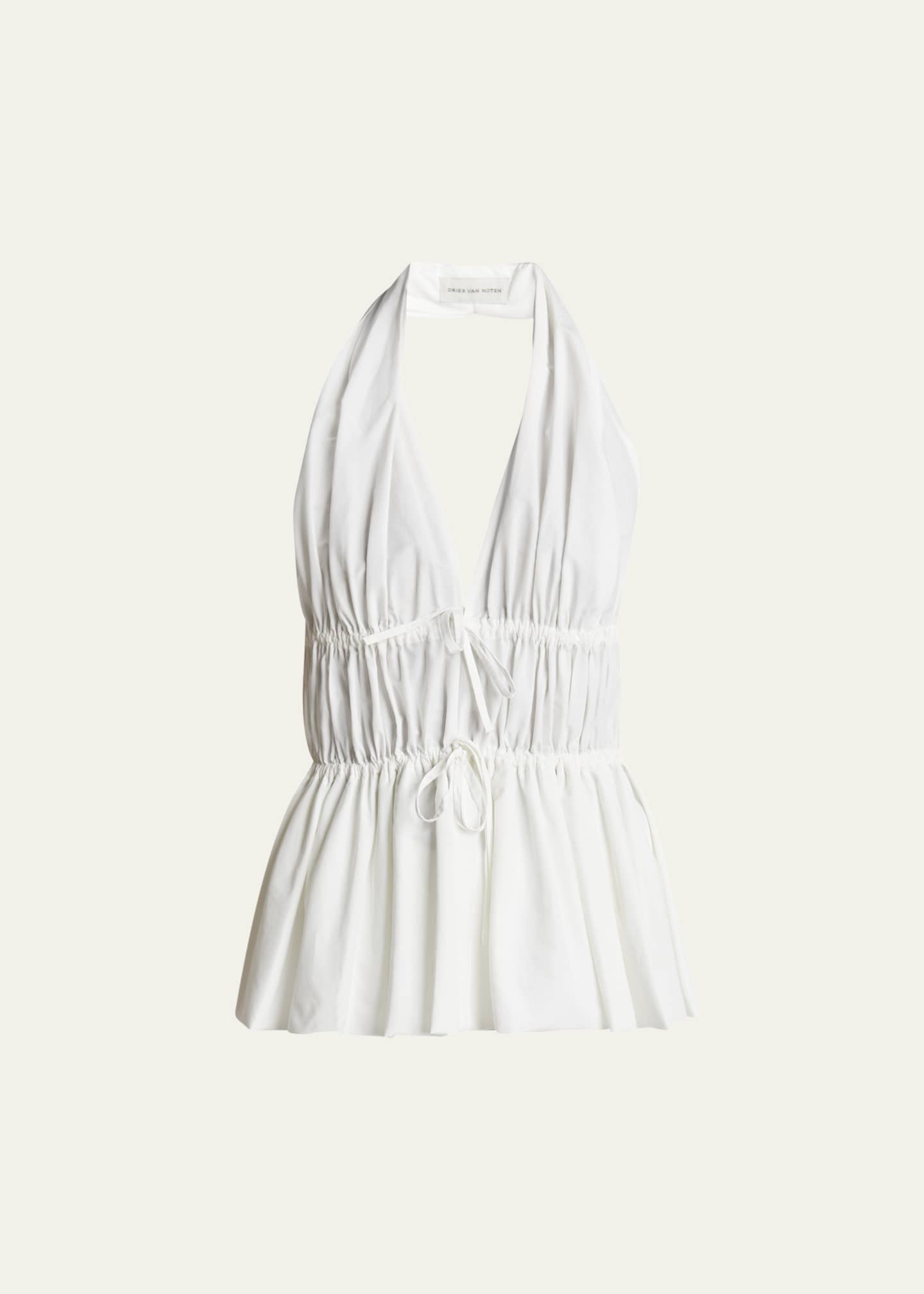 Dries Van Noten Ceana Halter Peplum Top Image 1 of 5