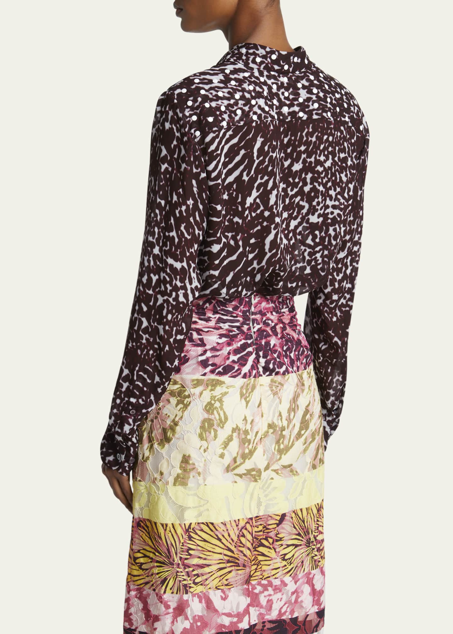 Dries Van Noten Chowy Polka-Dot Button-Down Shirt Image 3 of 5