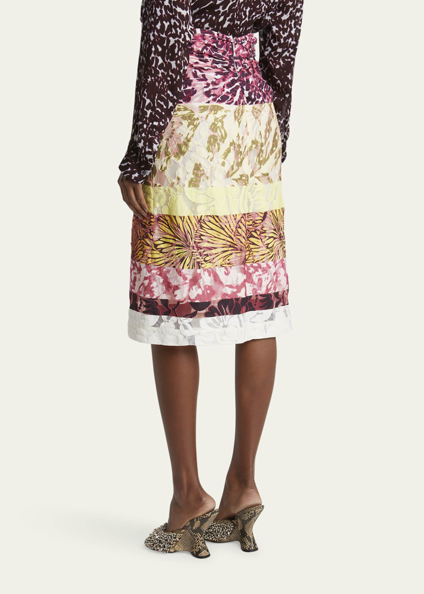 Dries Van Noten Stan Printed Midi Skirt Image 3 of 5