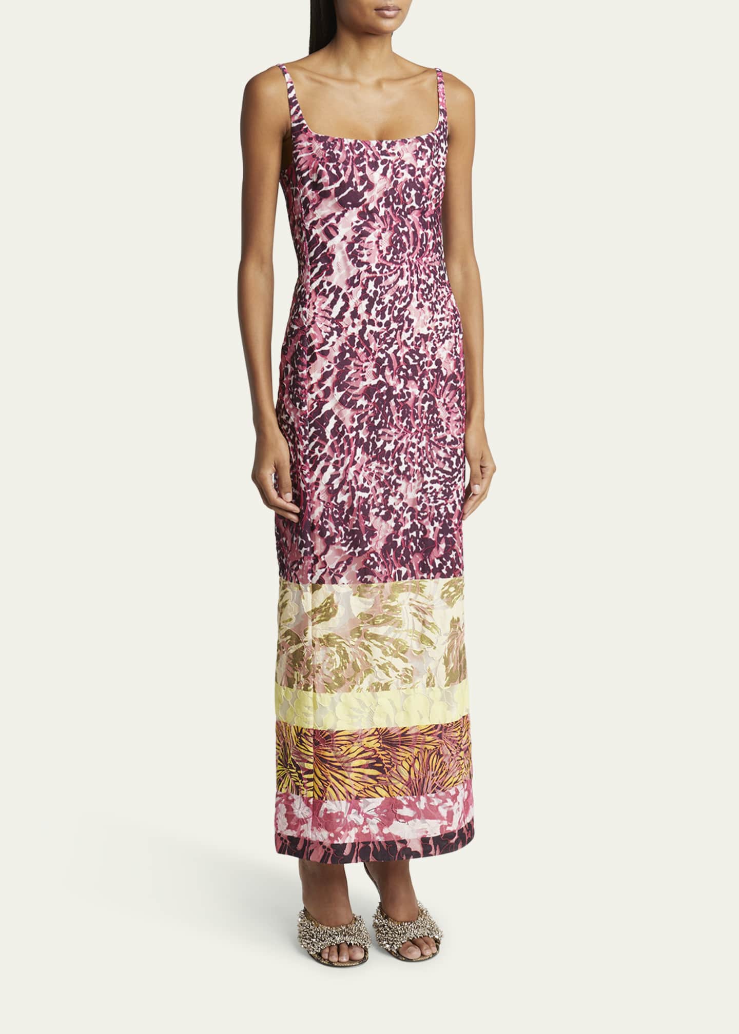 Dries Van Noten Debano Long Printed Dress Image 4 of 5