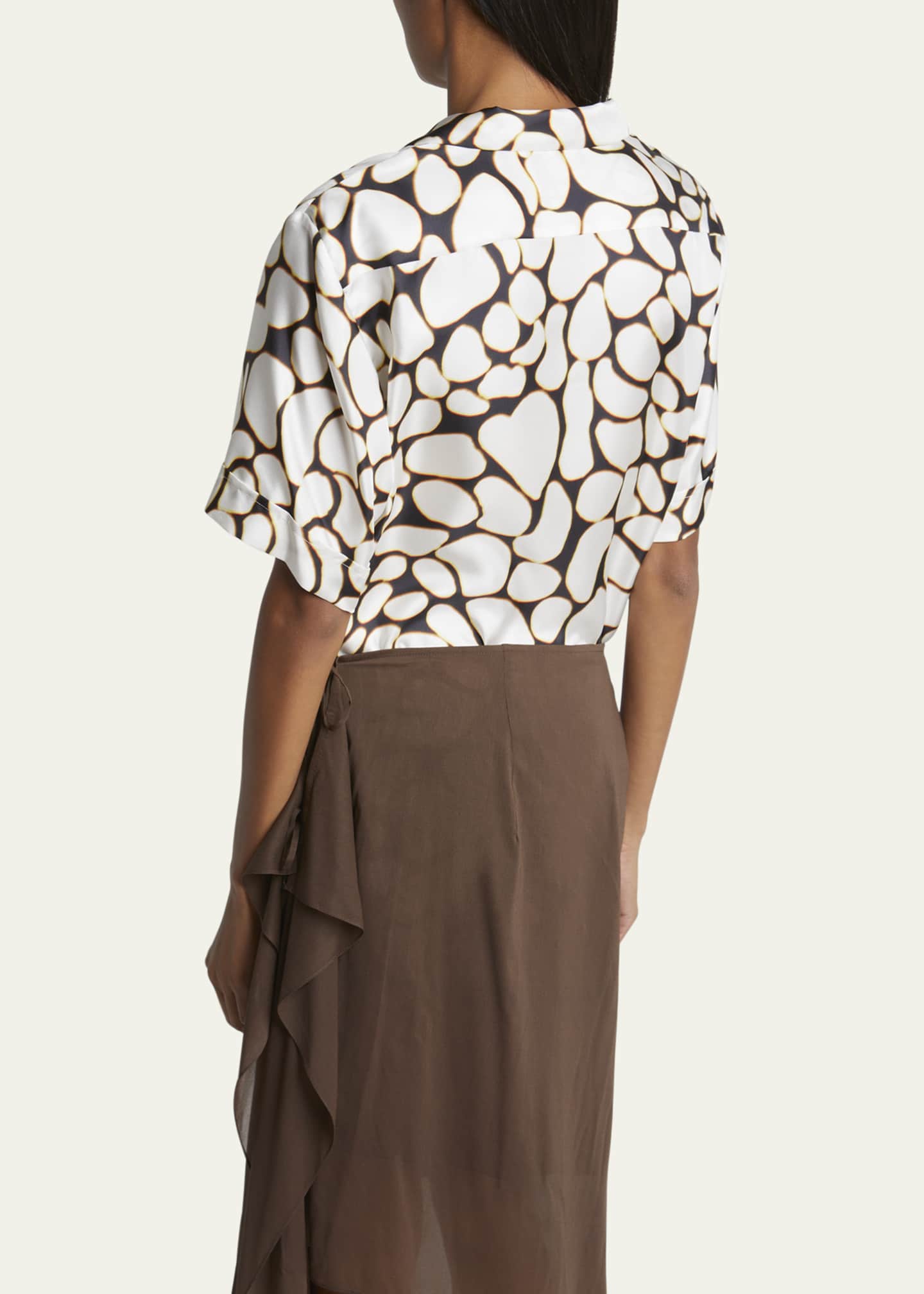 Dries Van Noten Clive Printed Button Down Silk Shirt Image 3 of 5
