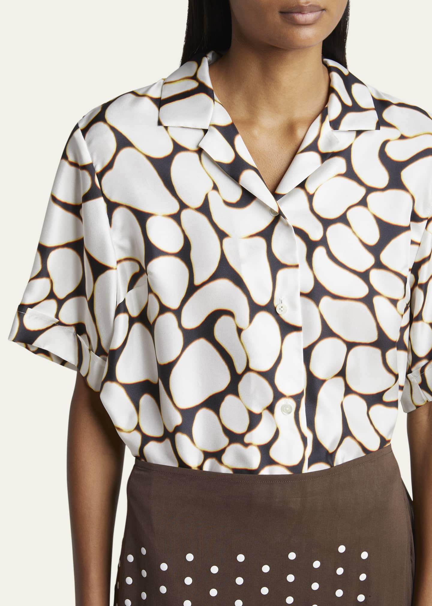 Dries Van Noten Clive Printed Button Down Silk Shirt Image 5 of 5
