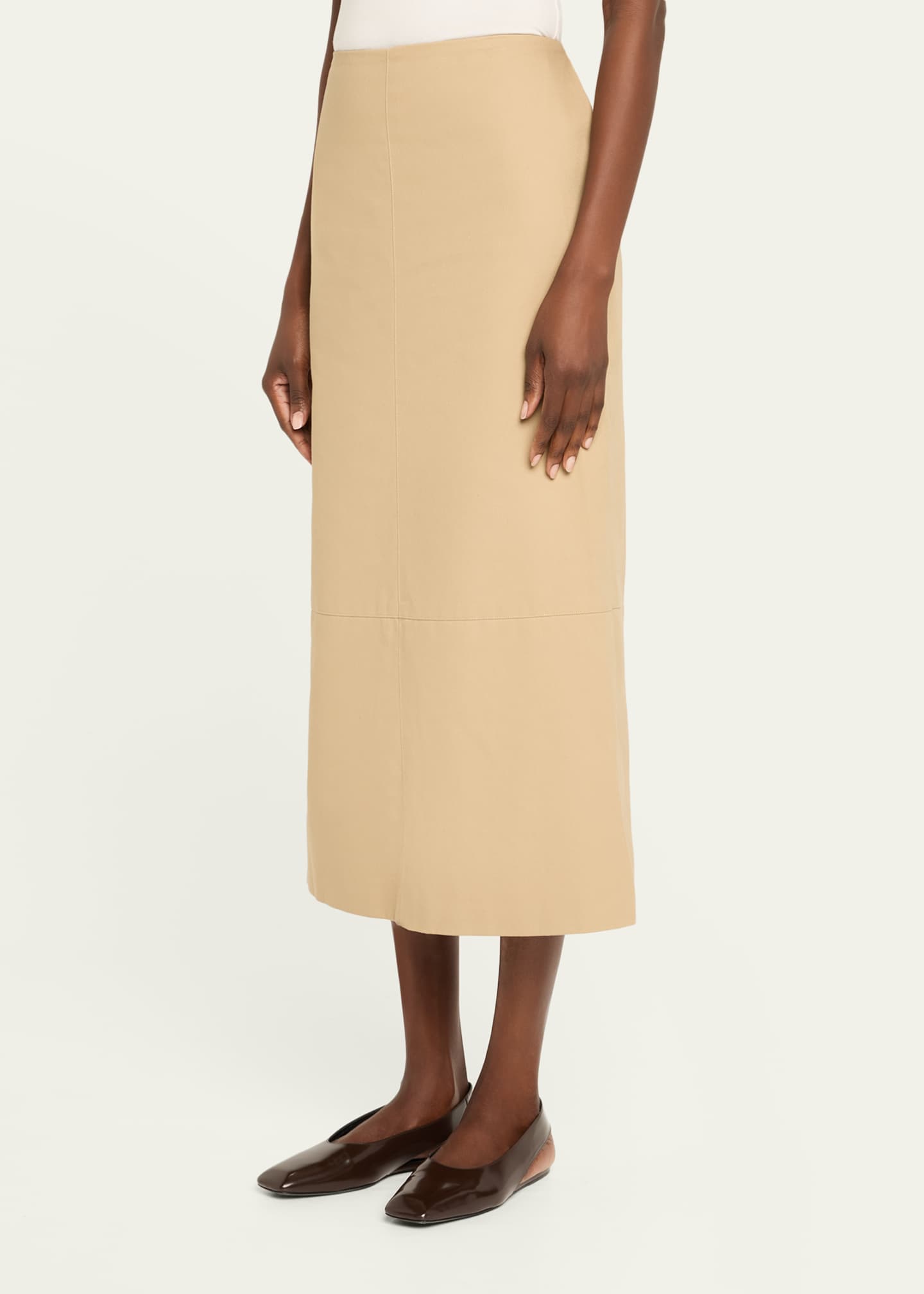Brandon Maxwell Avery Side-Zip Midi Skirt - Bergdorf Goodman