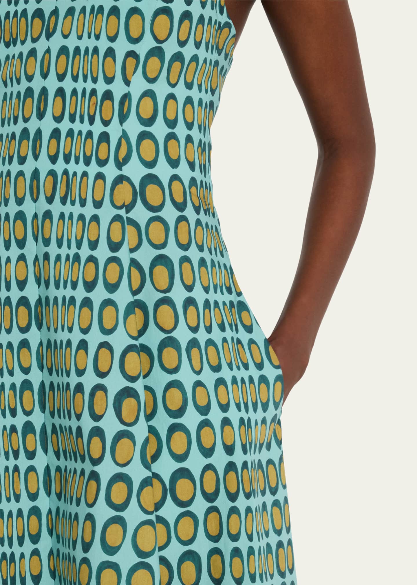 CHRISTOPHER JOHN ROGERS Wiggle Dot V-Neck Midi Dress Image 5 of 5