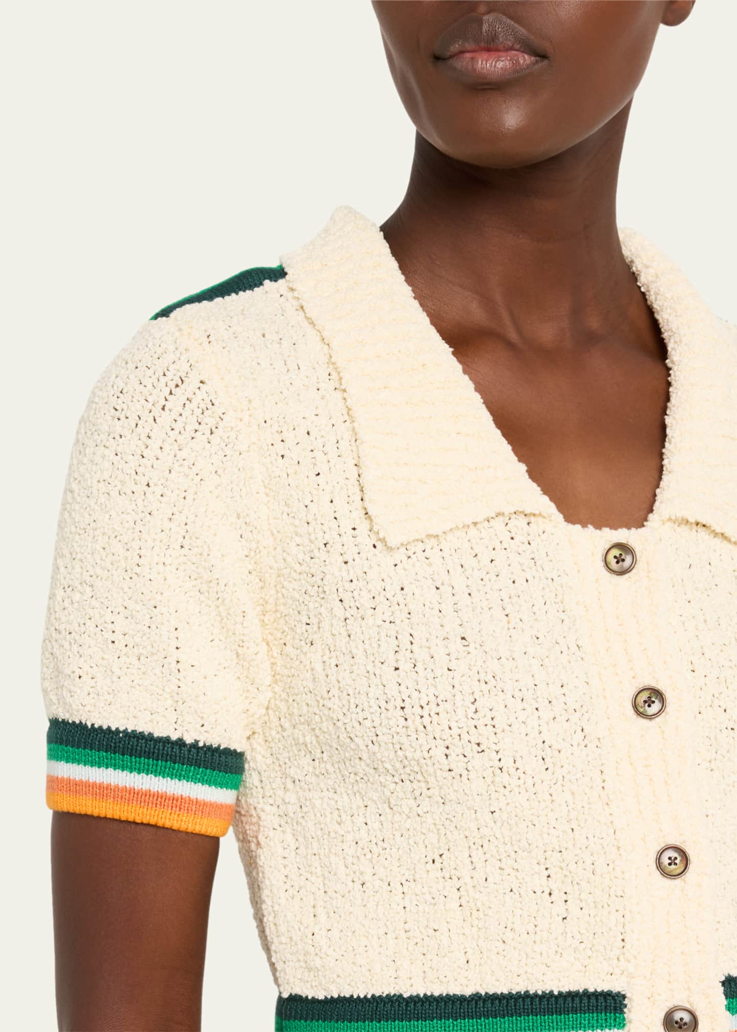 CHRISTOPHER JOHN ROGERS Cropped Boucle Polo Image 5 of 5
