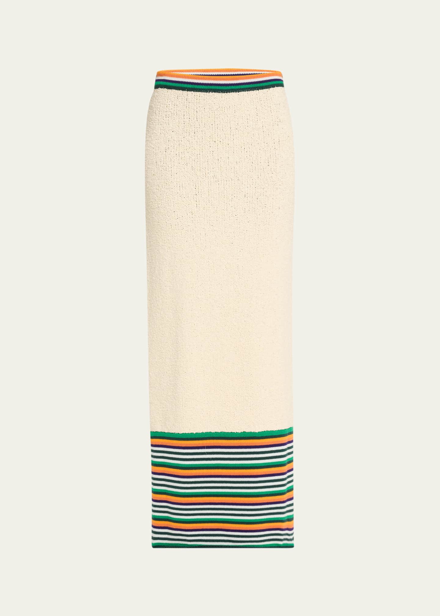 CHRISTOPHER JOHN ROGERS Stripe Boucle Knit Pencil Skirt Image 1 of 5