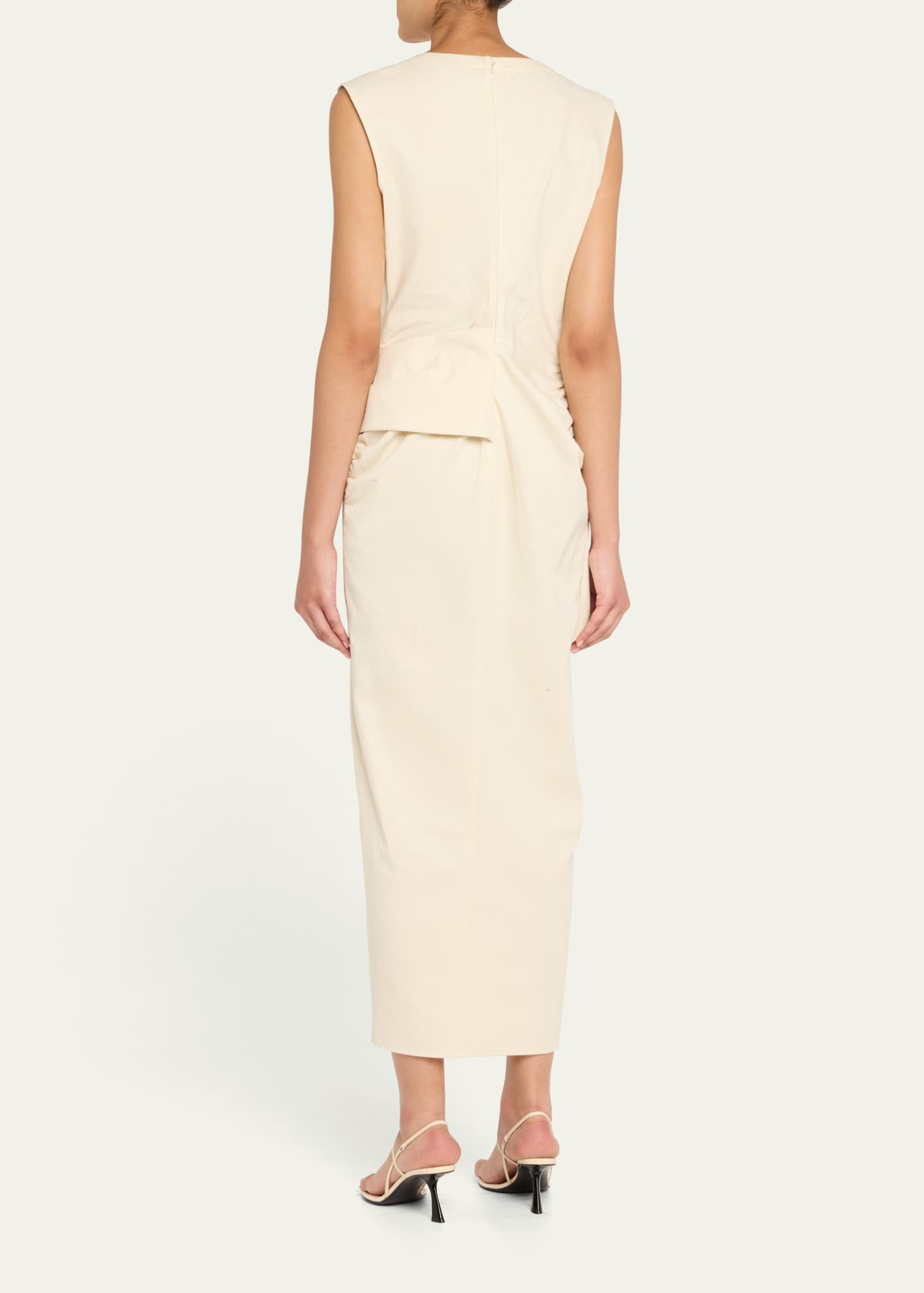 CHRISTOPHER JOHN ROGERS V-Neck Sleeveless Sarong Maxi Shirtdress Image 3 of 5