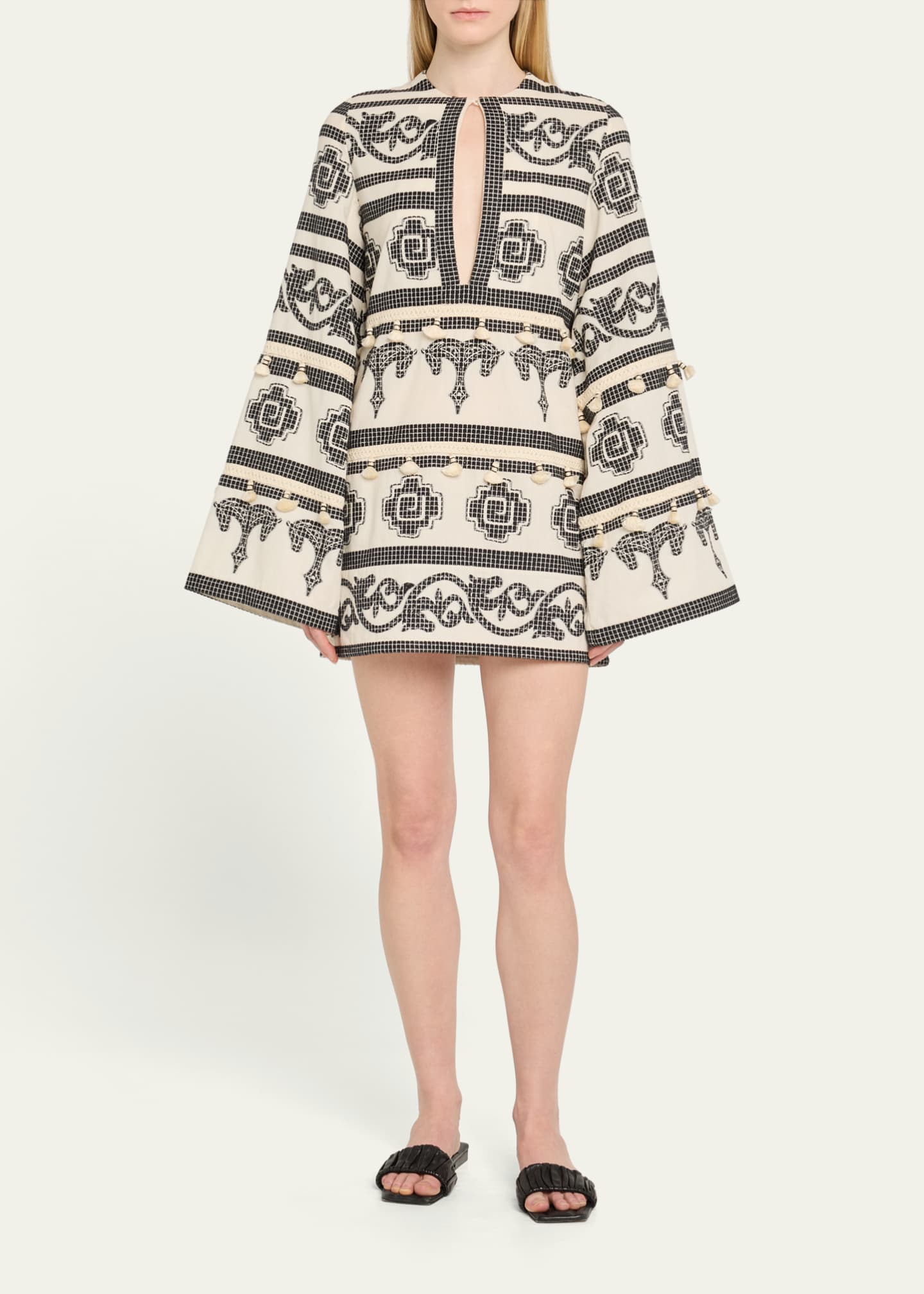 Johanna Ortiz Temple Embroidered Mini Dress Image 2 of 5