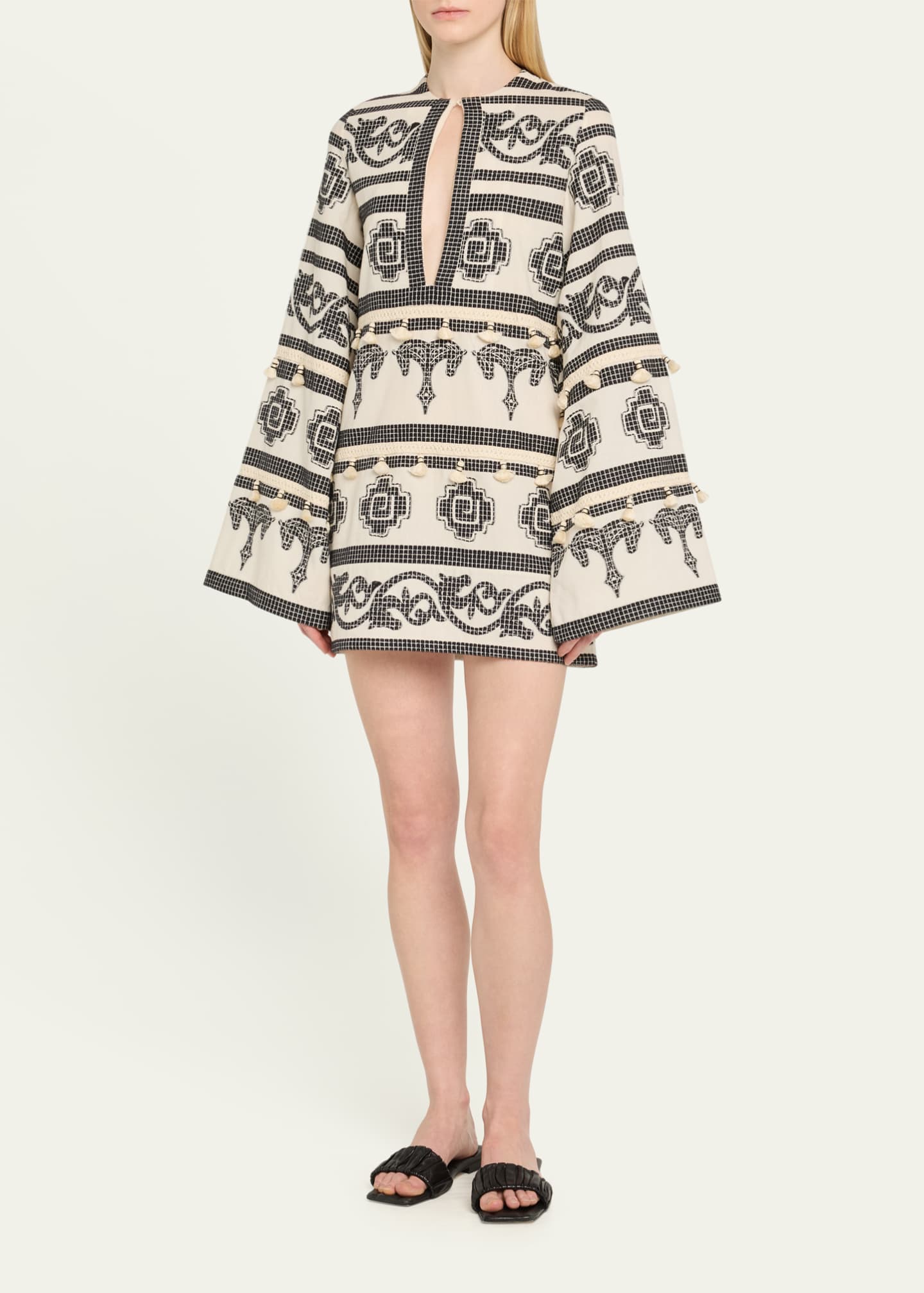 Johanna Ortiz Temple Embroidered Mini Dress Image 4 of 5