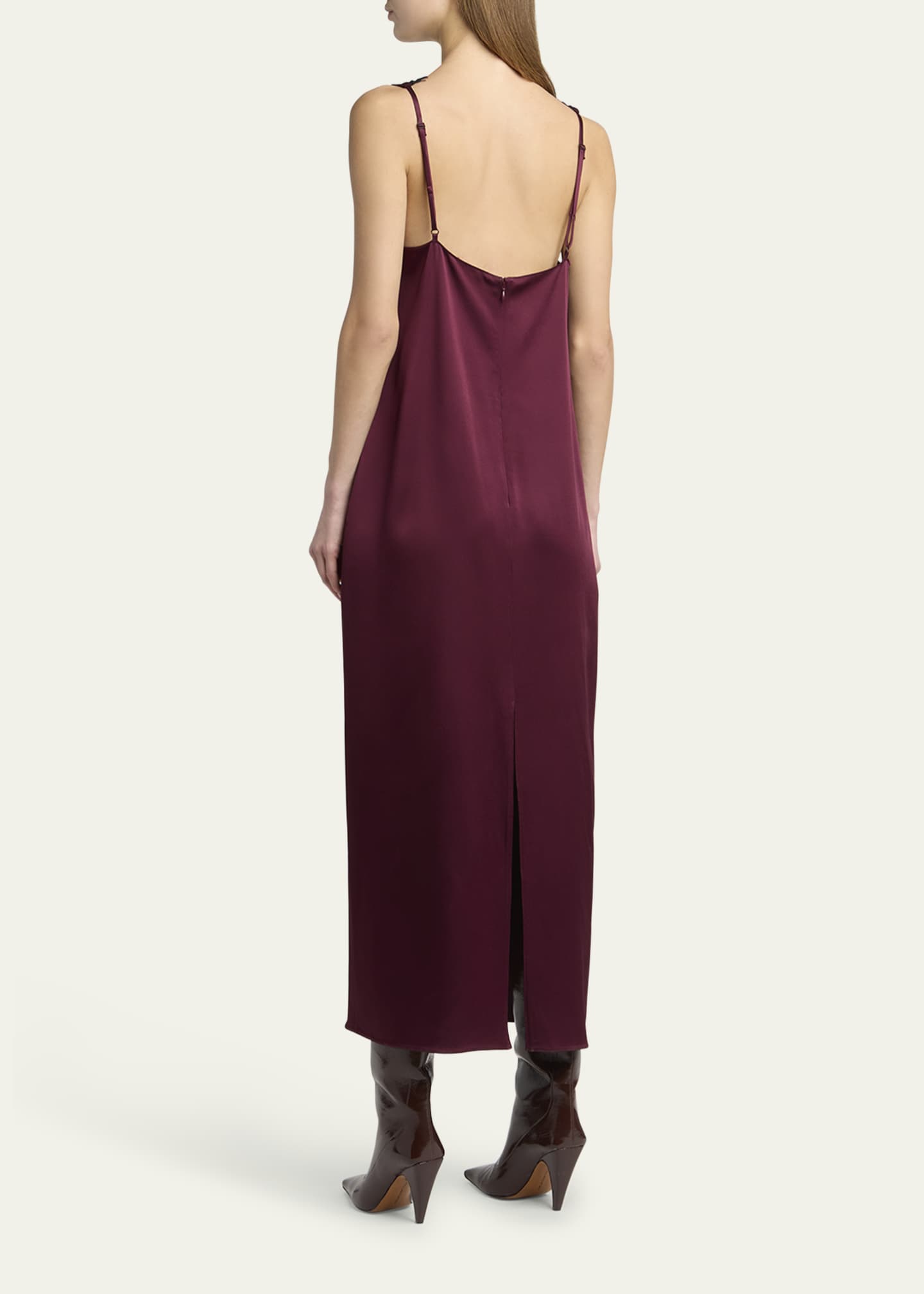 Stella McCartney Lace-Trimmed Satin Slip Dress - Bergdorf