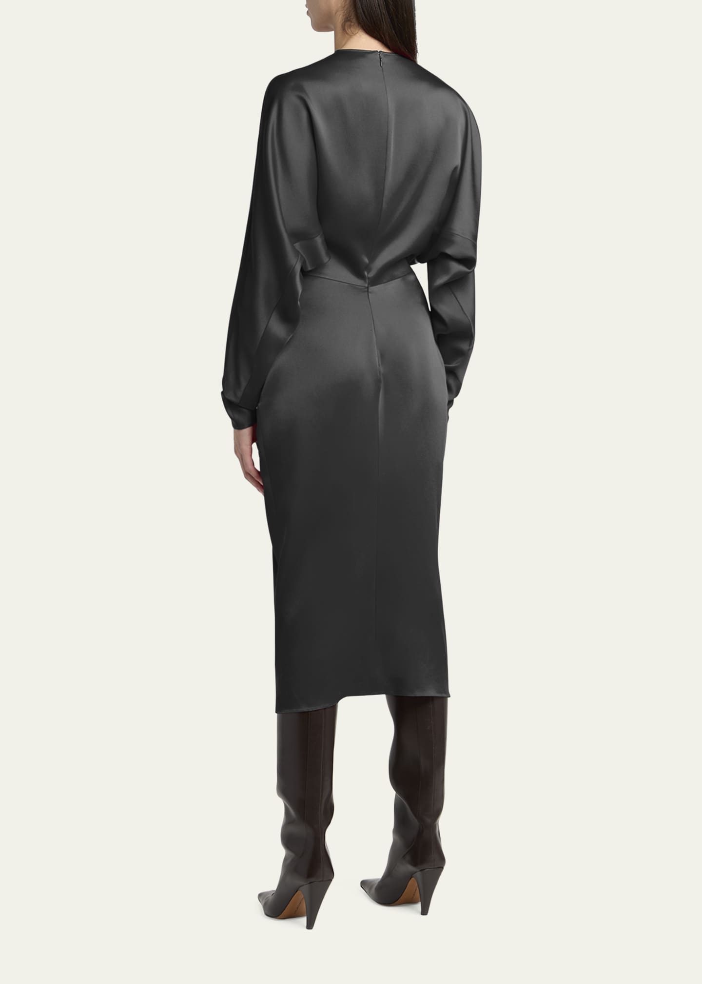 Stella McCartney Twist-Front Satin Dress Image 3 of 5