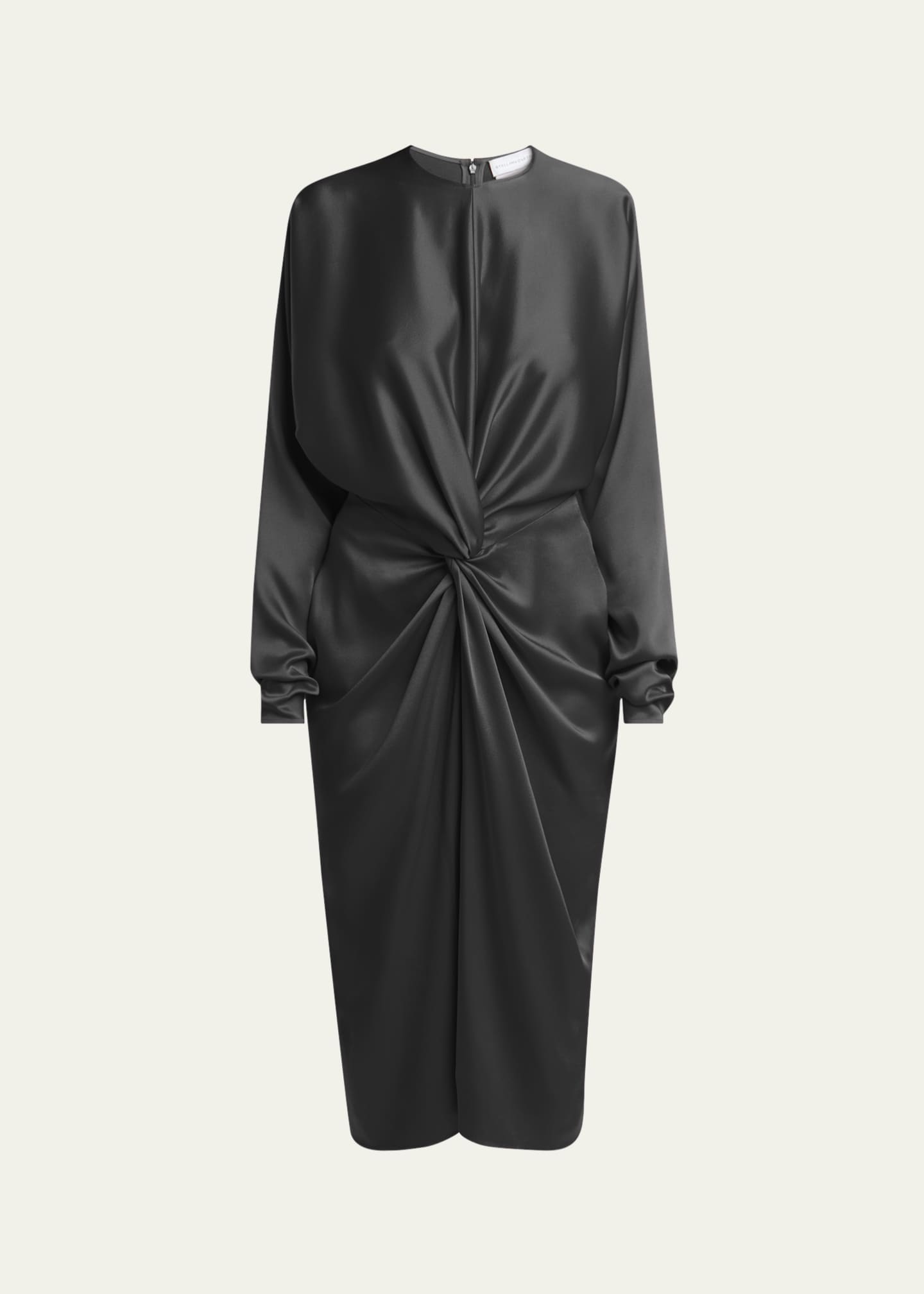 Stella McCartney Twist-Front Satin Dress Image 1 of 5