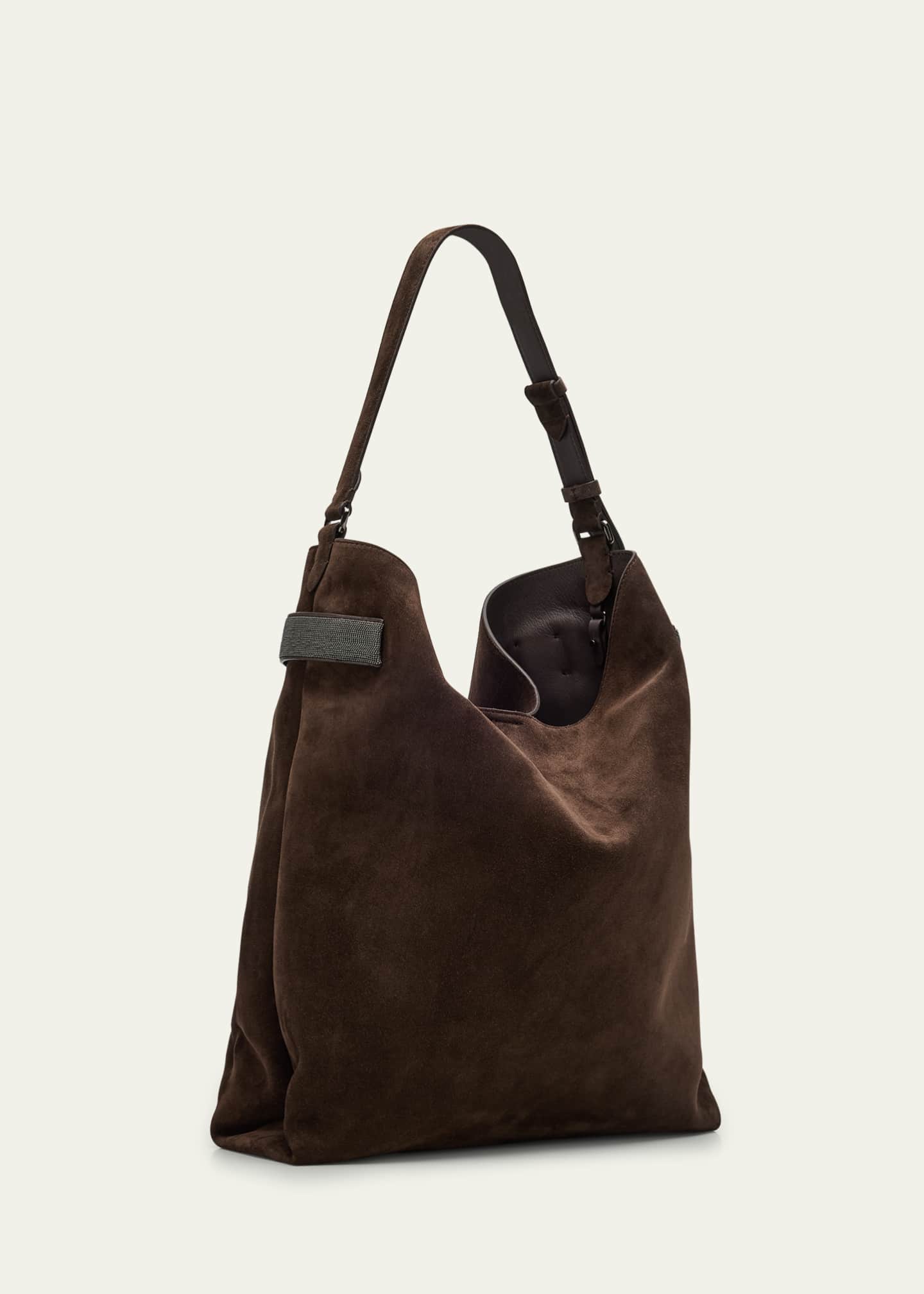 Essence Large Suede Hobo Bag