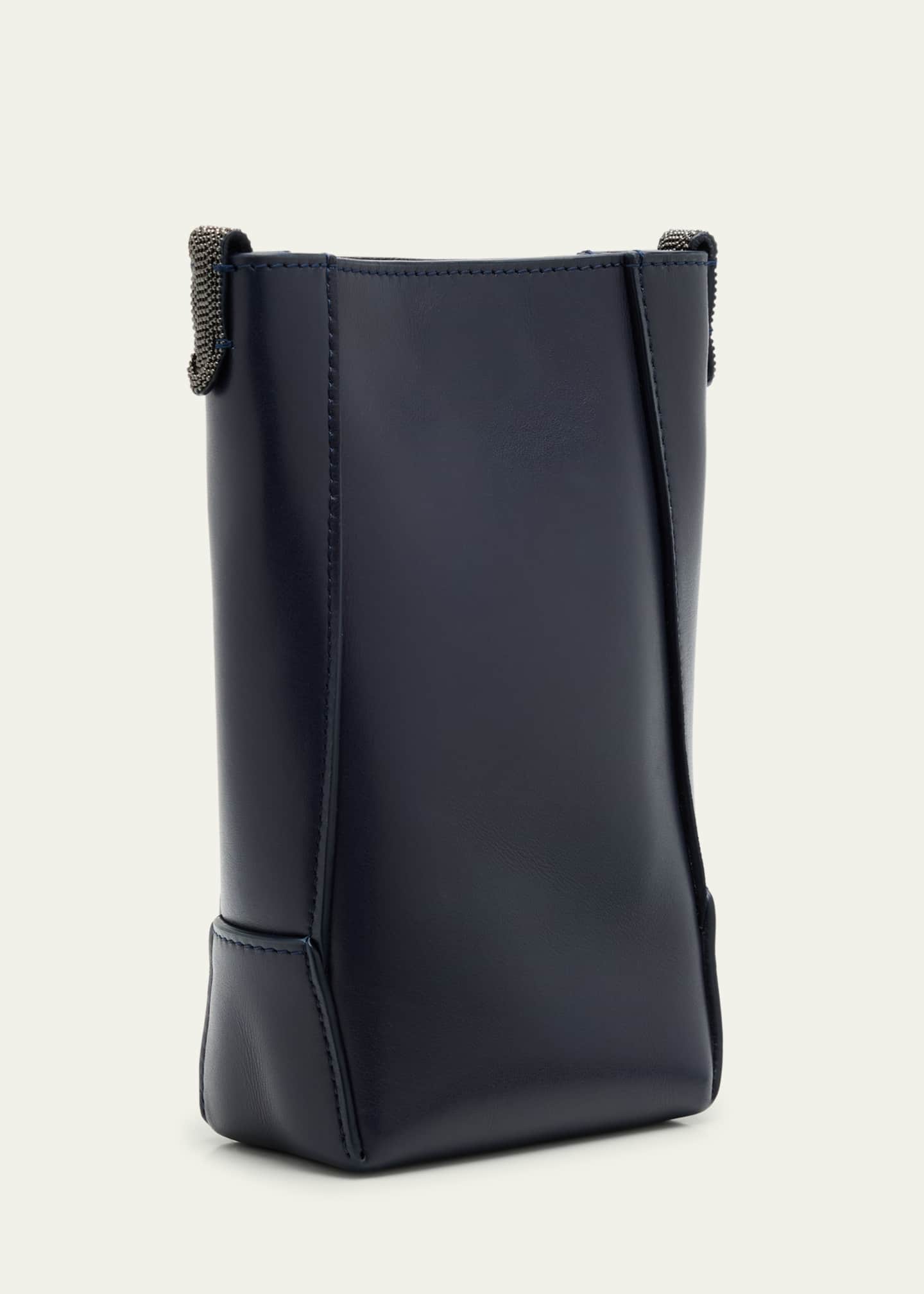 Brunello Cucinelli Leather Phone Crossbody Bag - Bergdorf