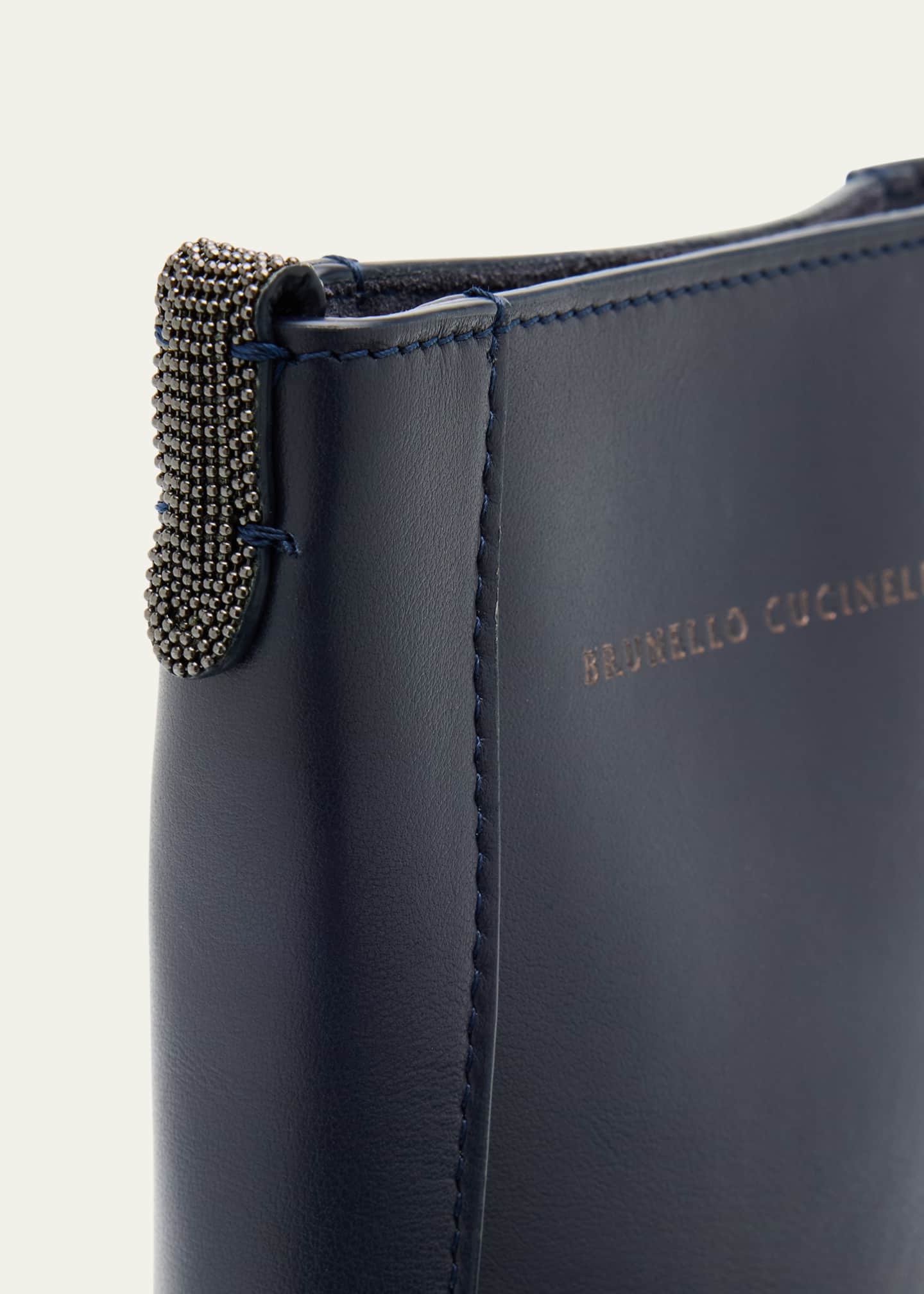 Brunello Cucinelli Leather Phone Crossbody Bag Image 6 of 6