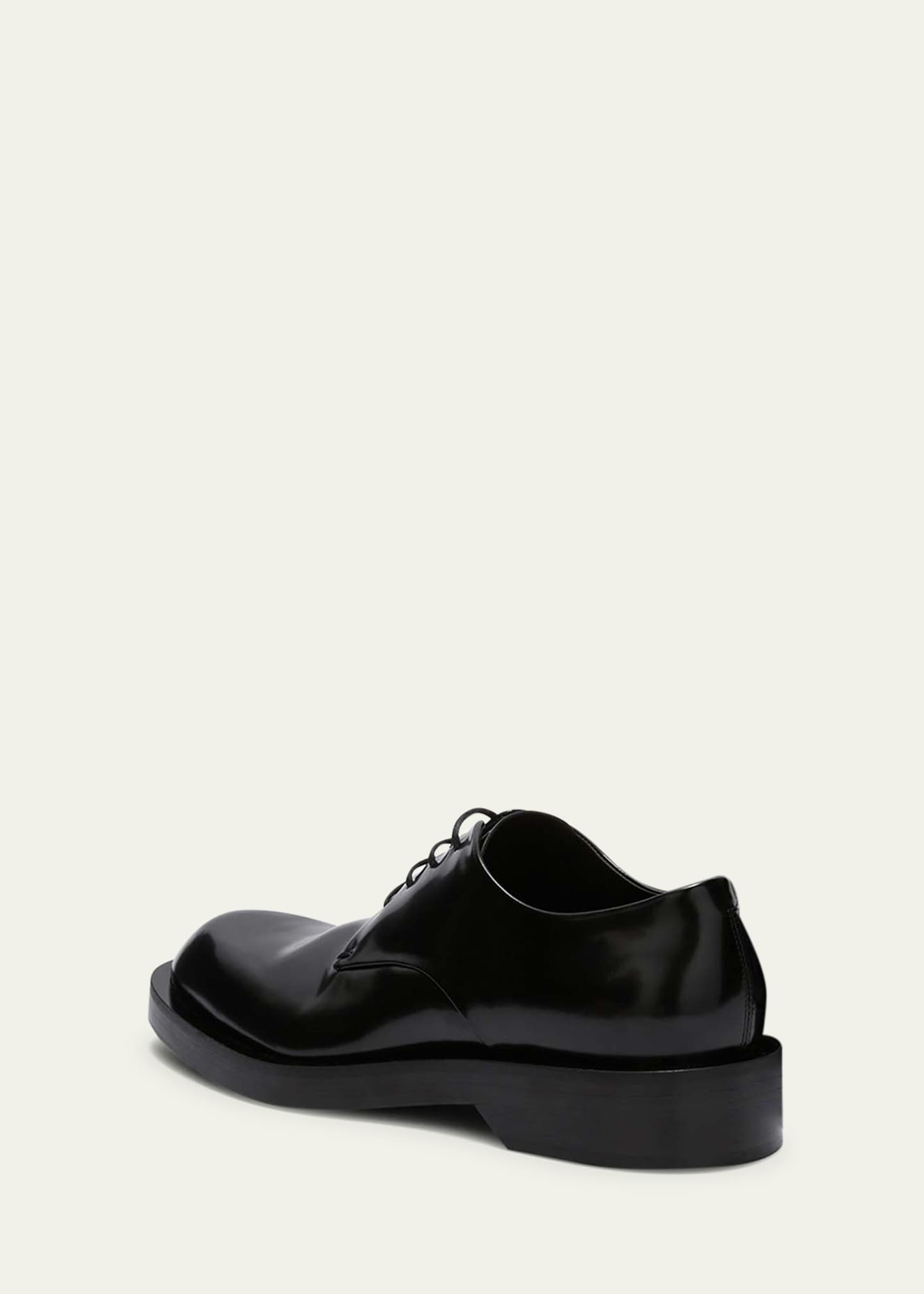 Jil Sander Men's Rubber Injected-Sole Leather Derby Shoes Image 3 of 4