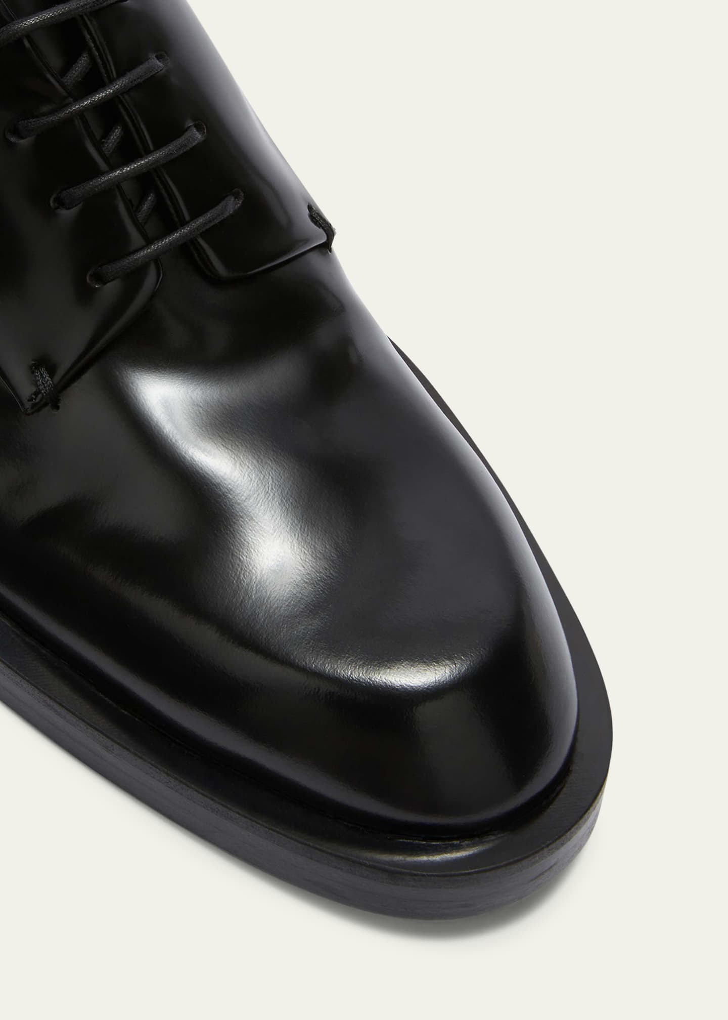 Jil Sander Men's Rubber Injected-Sole Leather Derby Shoes Image 4 of 4