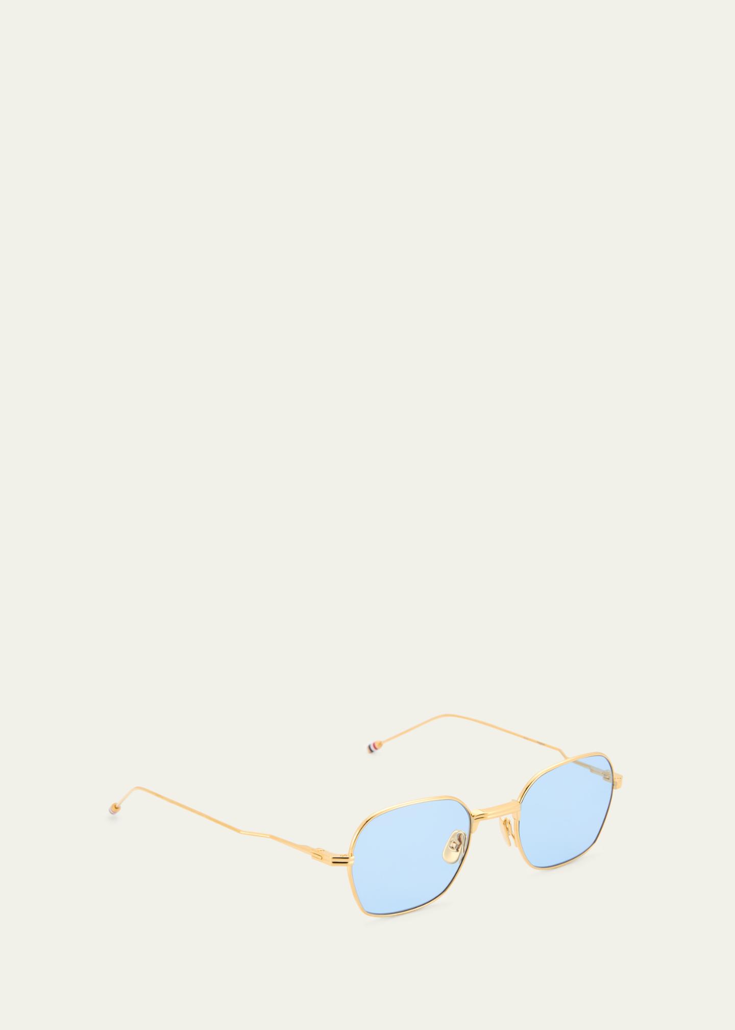 Thom Browne Men's Titanium Rectangle Sunglasses - Bergdorf Goodman