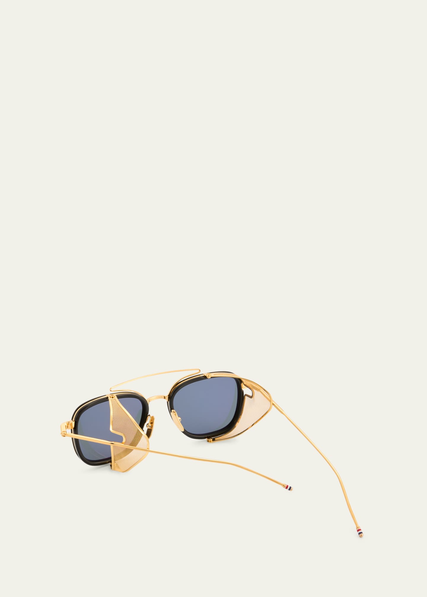 Thom Browne Men's Acetate and Titanium Rectangle Sunglasses with
