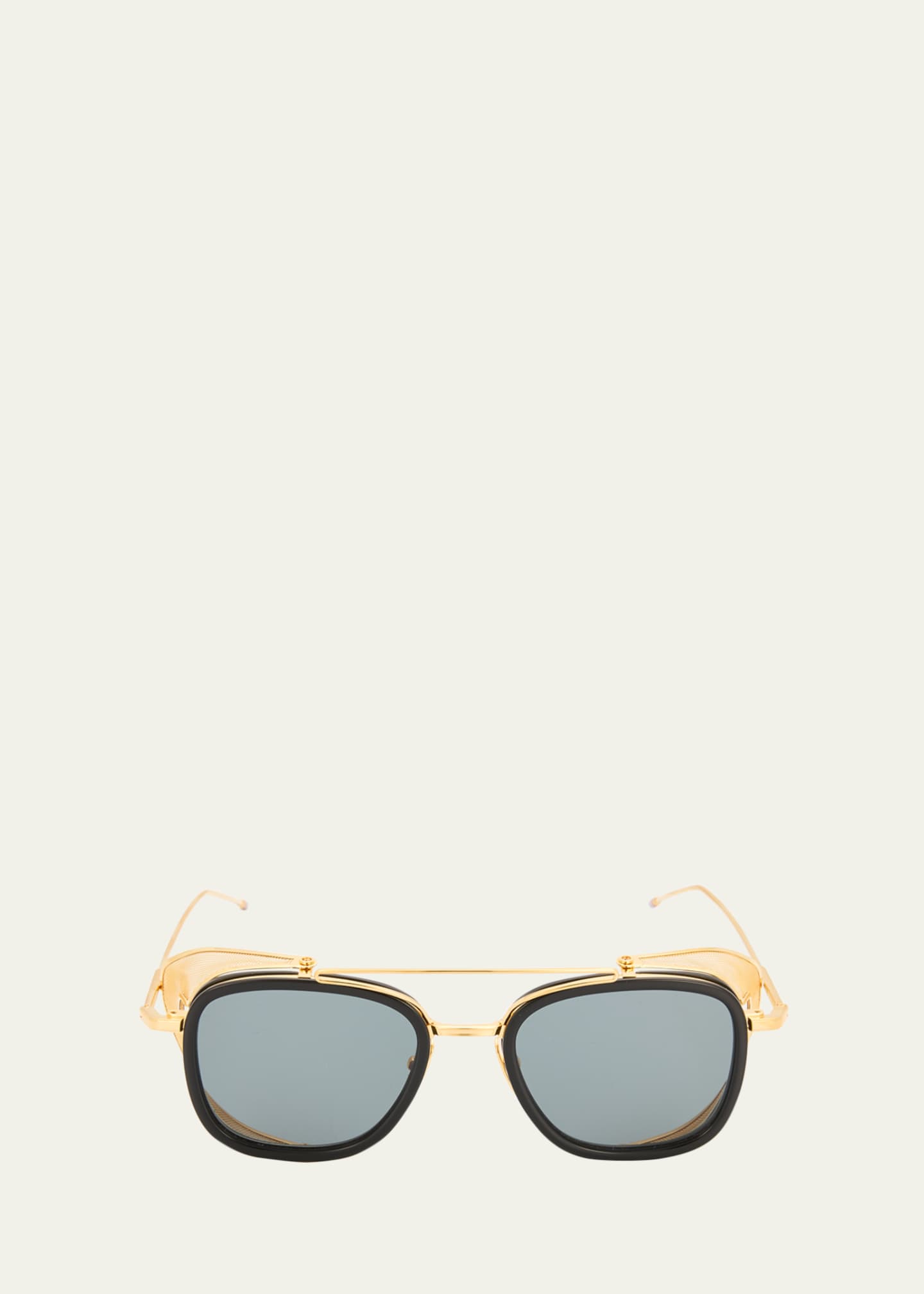 Thom Browne Men's Acetate and Titanium Rectangle Sunglasses with