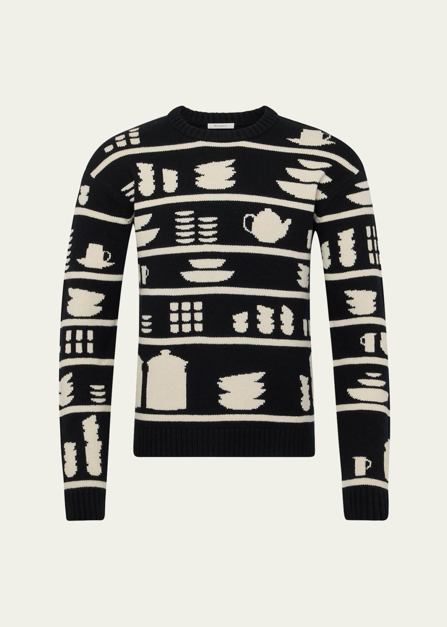 JW Anderson Men's Crockery Jacquard Sweater
