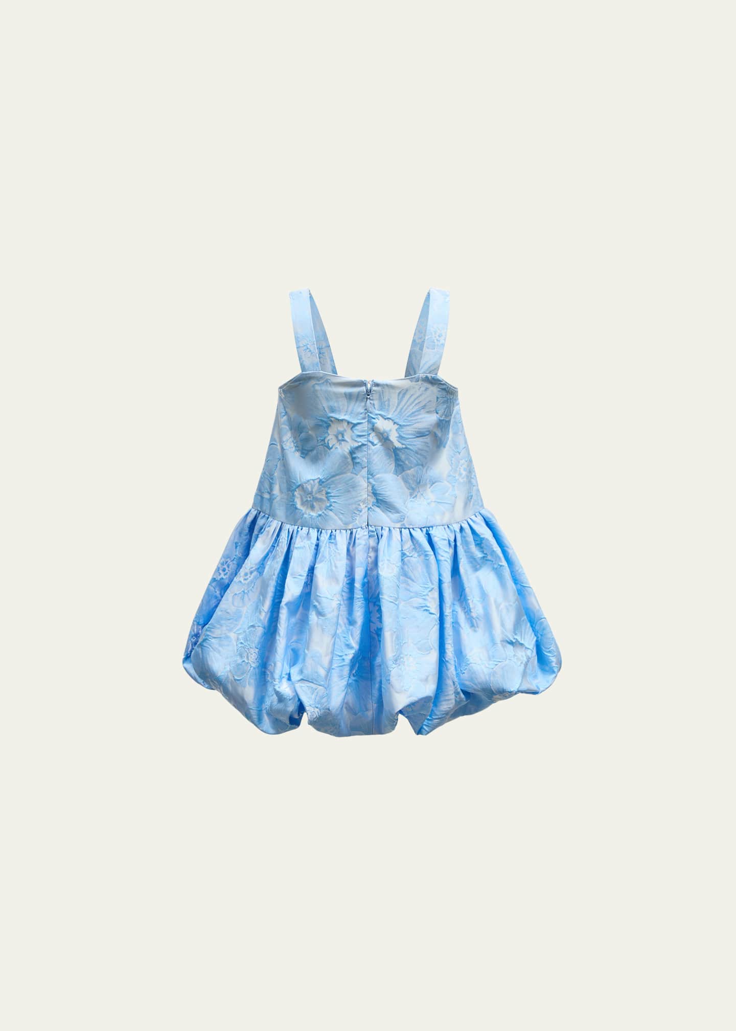Bardot Junior Girl's Elianna Puff Trim Floral Textured Dress, Size 4-16 Image 2 of 2