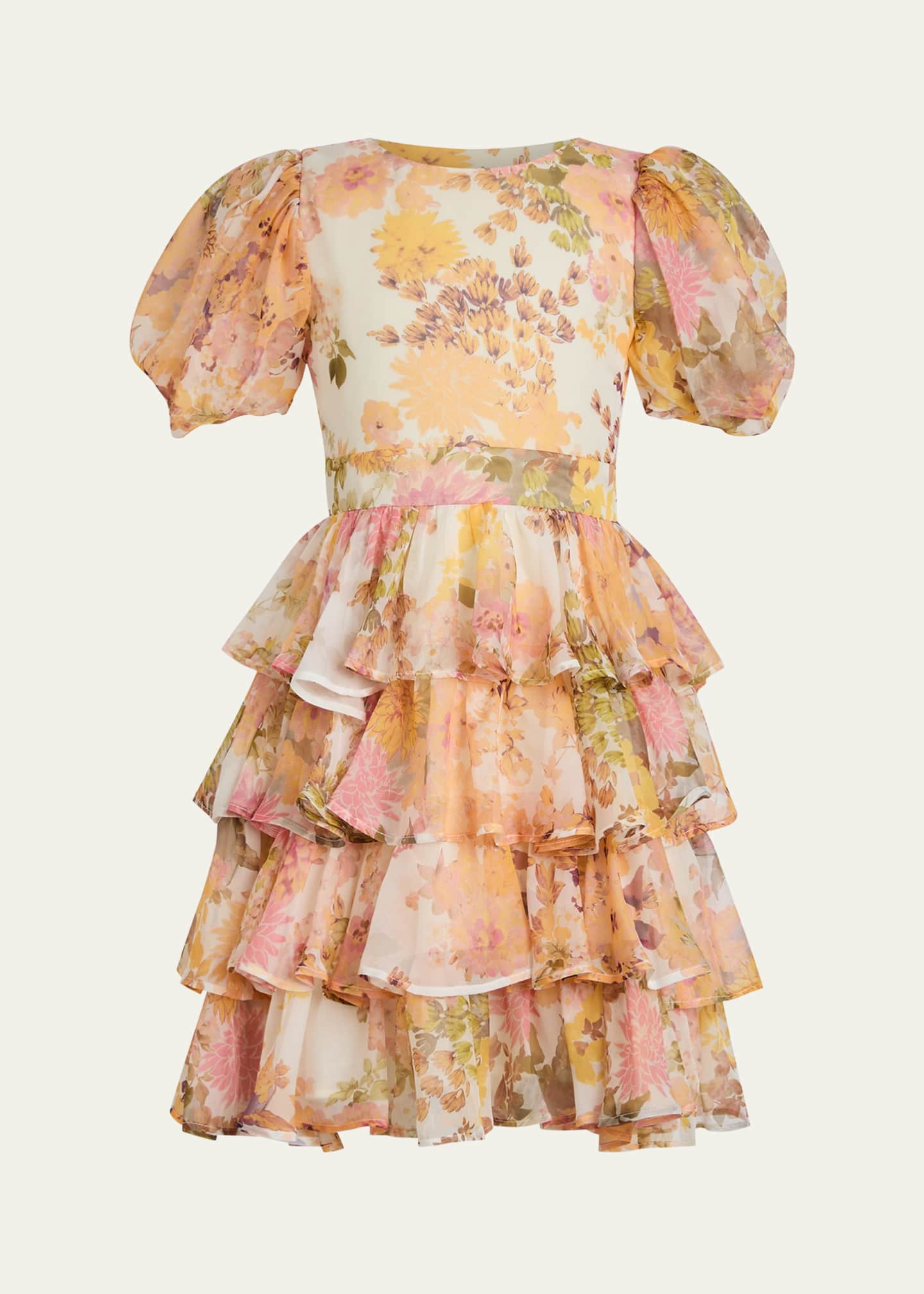 Bardot Girl's Sylvie Floral-Print Tiered Maxi Dress, Size 6-16 Image 1 of 2