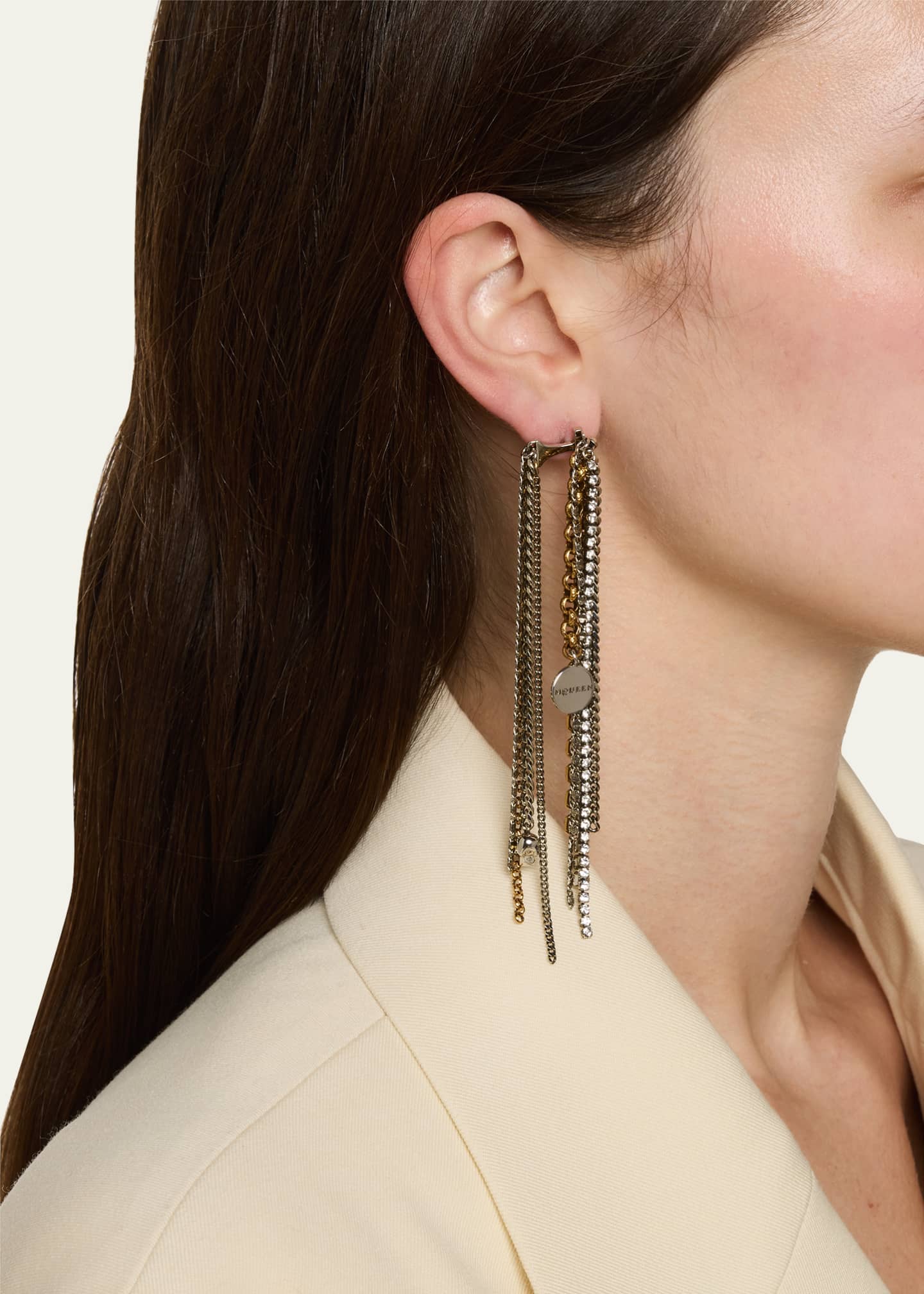 McQueen Banshee Chain Earrings Image 2 of 4