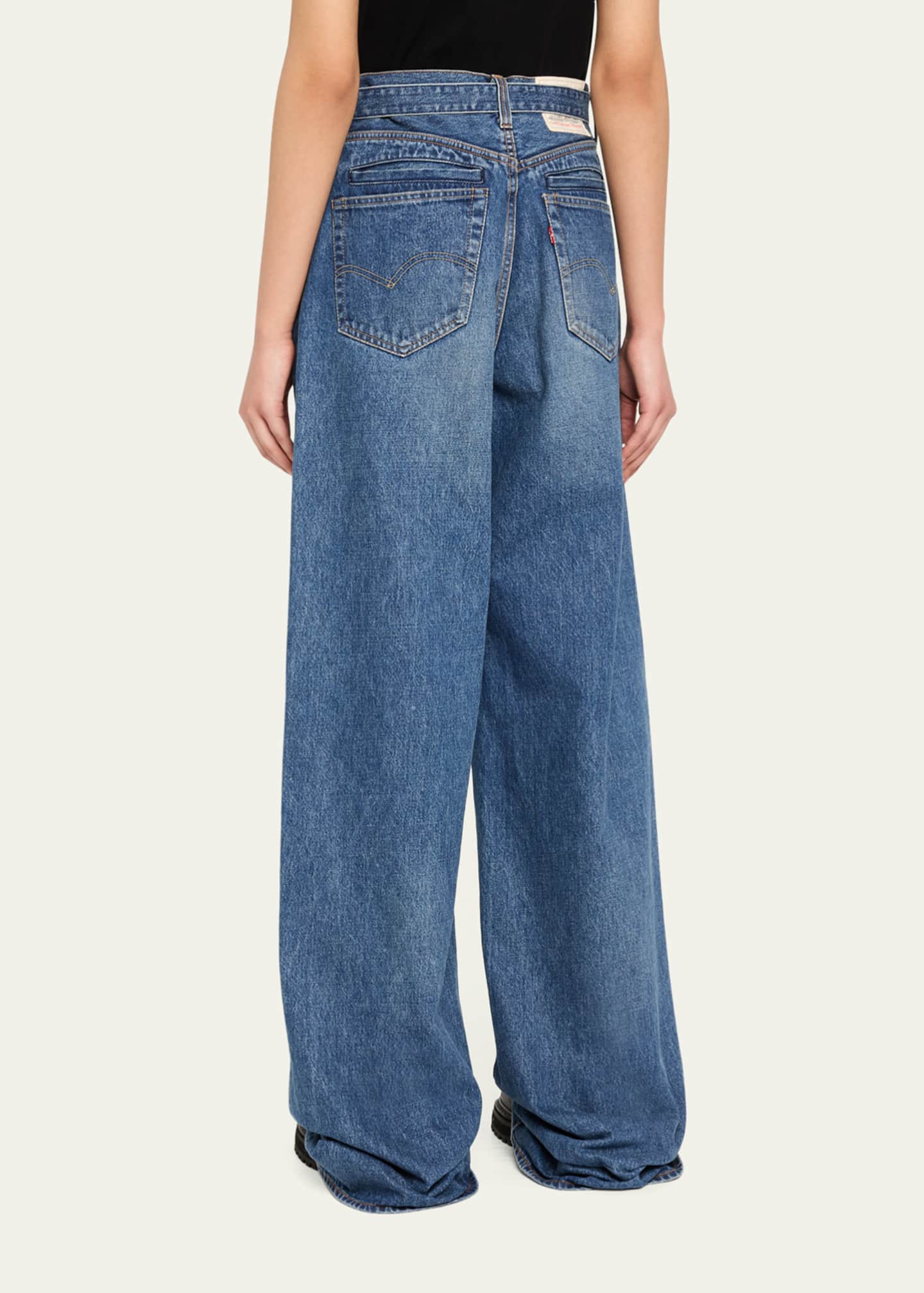 SACAI Belted Denim Pants Image 3 of 5