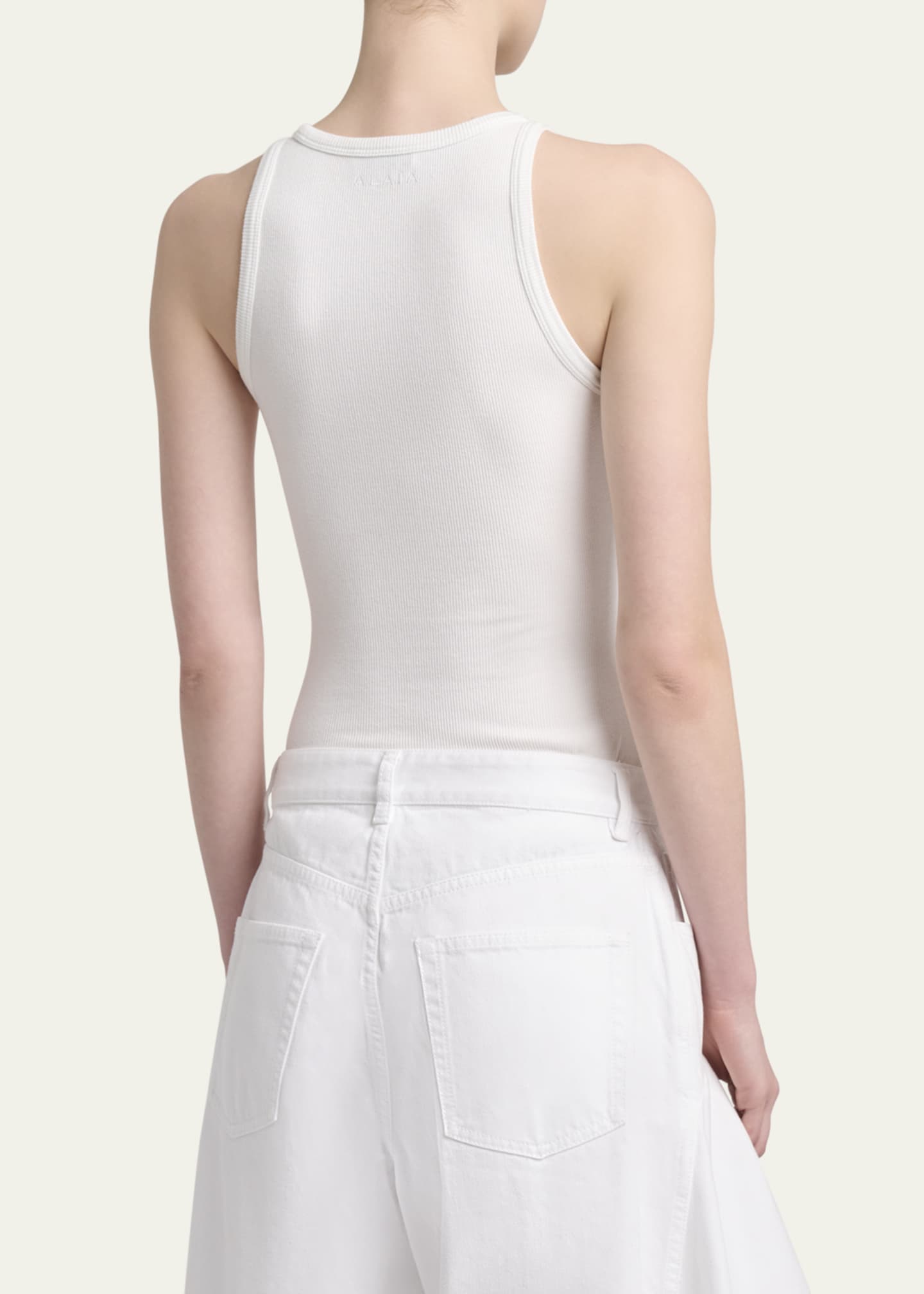 ALAIA Ribbed Sleeveless Bodysuit Image 3 of 5