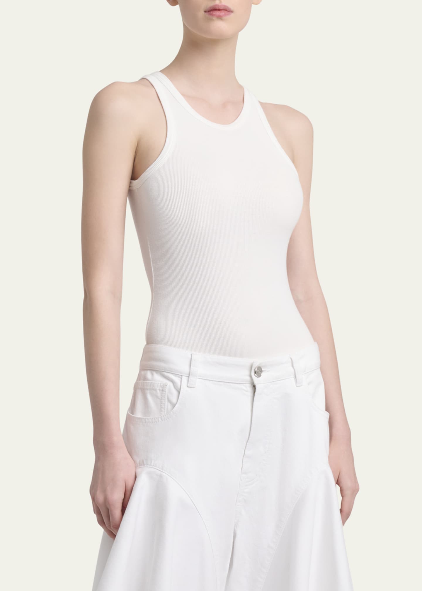ALAIA Ribbed Sleeveless Bodysuit Image 4 of 5