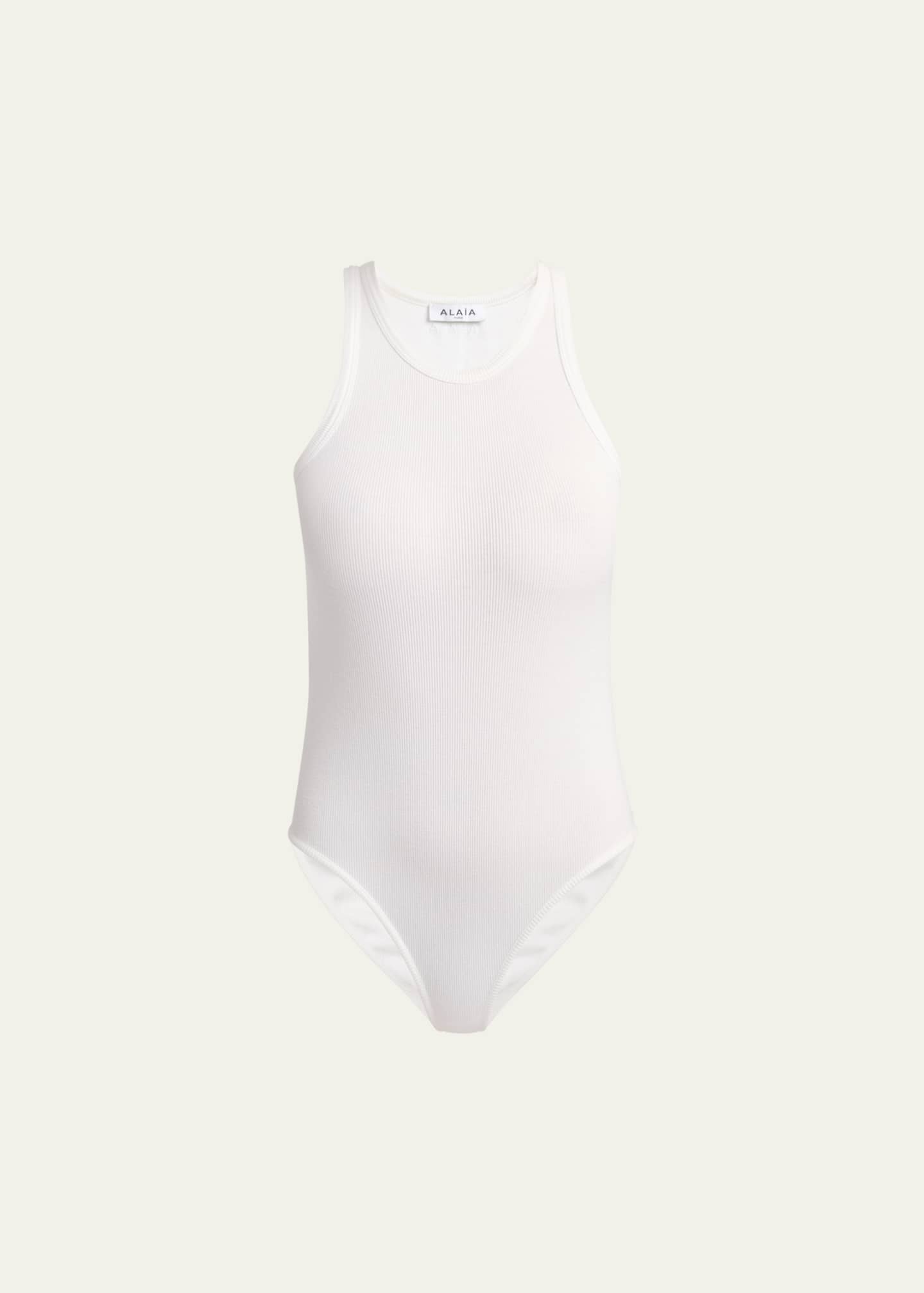 ALAIA Ribbed Sleeveless Bodysuit Image 1 of 5